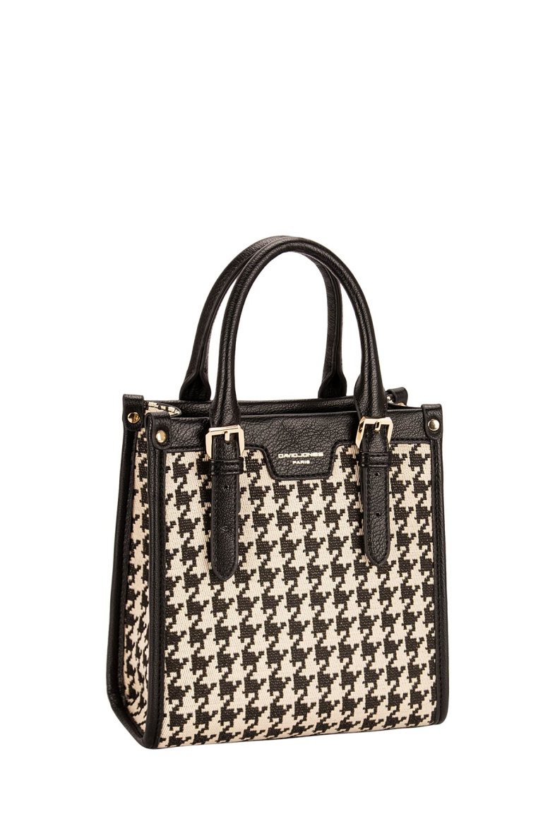 Wholesaler David Jones - CM7130 David Jones Houndstooth Rectangular Handbag