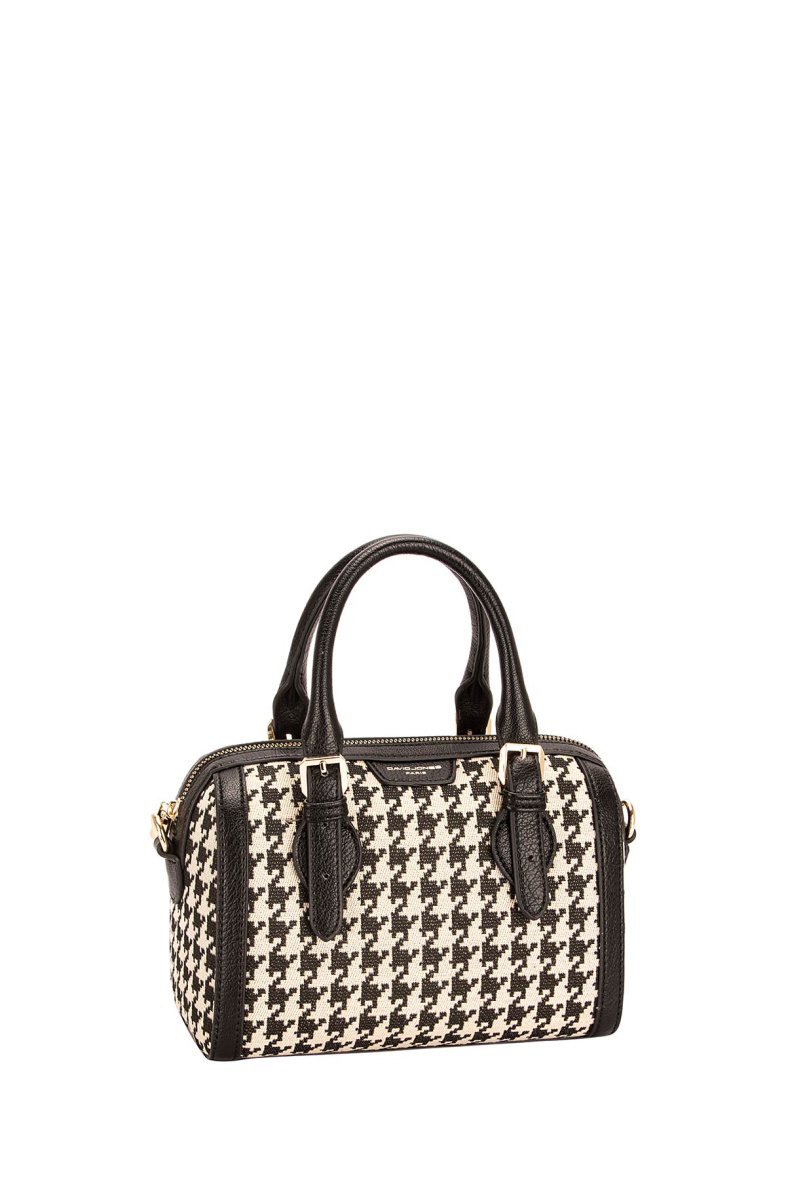 Wholesaler David Jones - CM7128 David Jones Houndstooth Duffel Handbag