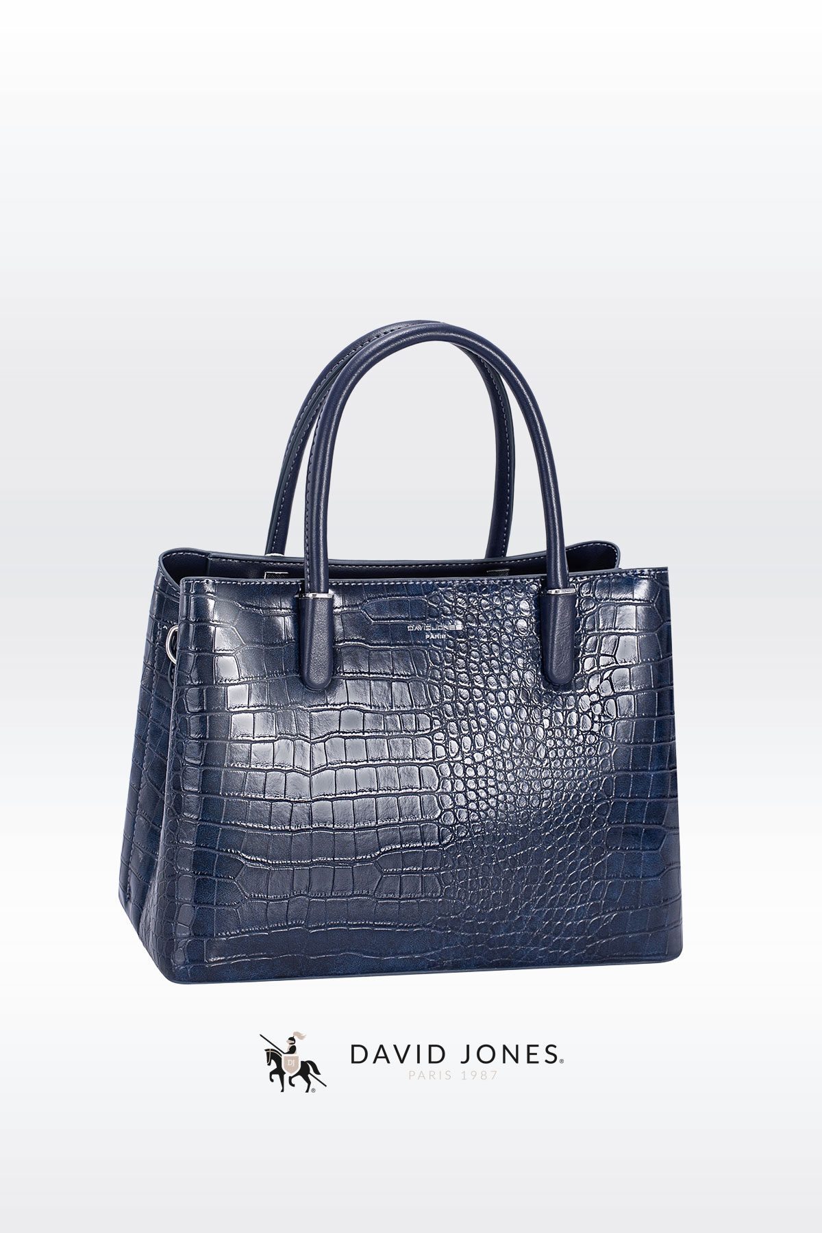 CM8329-VS Croco Trapeze Handbag by David Jones | Paris Fashion Shops