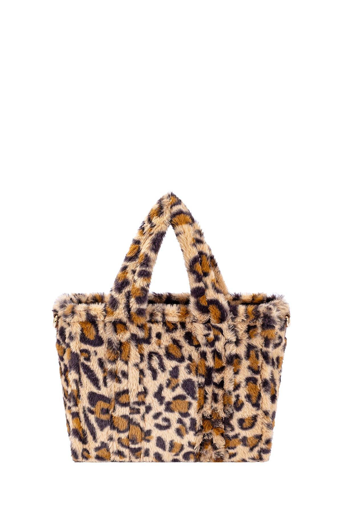 CM7879 Synthetic leopard fur handbag David Jones | Paris Fashion Shops
