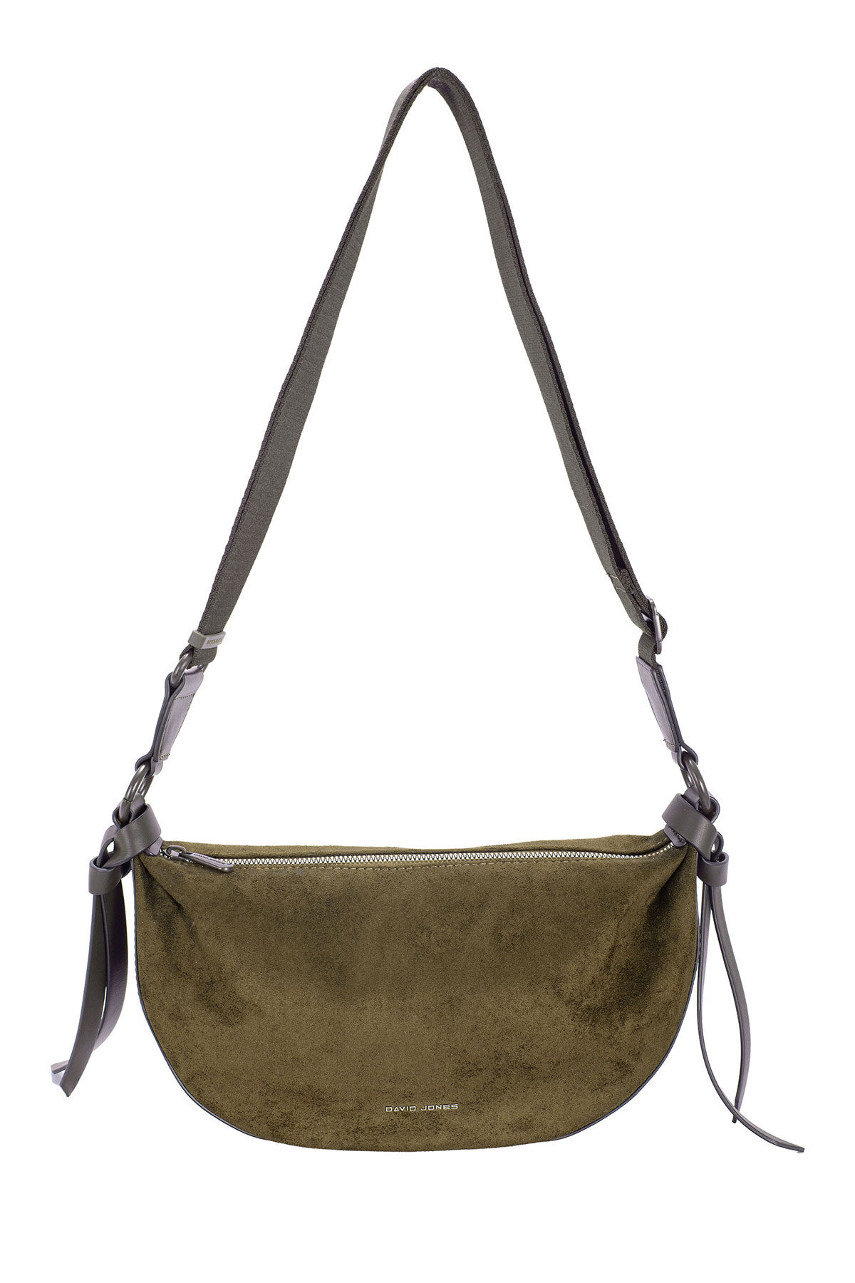 Grossista David Jones - CM8617 Borsa a tracolla effetto velluto nabuk David Jones