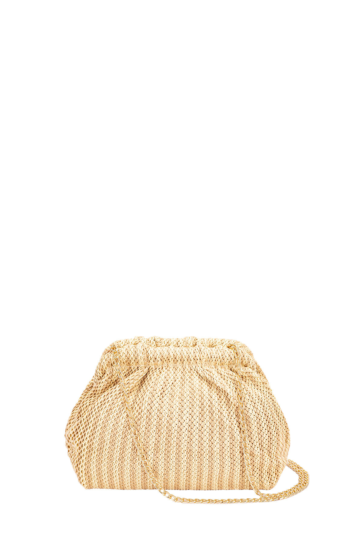 Wholesaler David Jones - CM7611 Bag with flashing clasp in polypropylene crocheted scratch