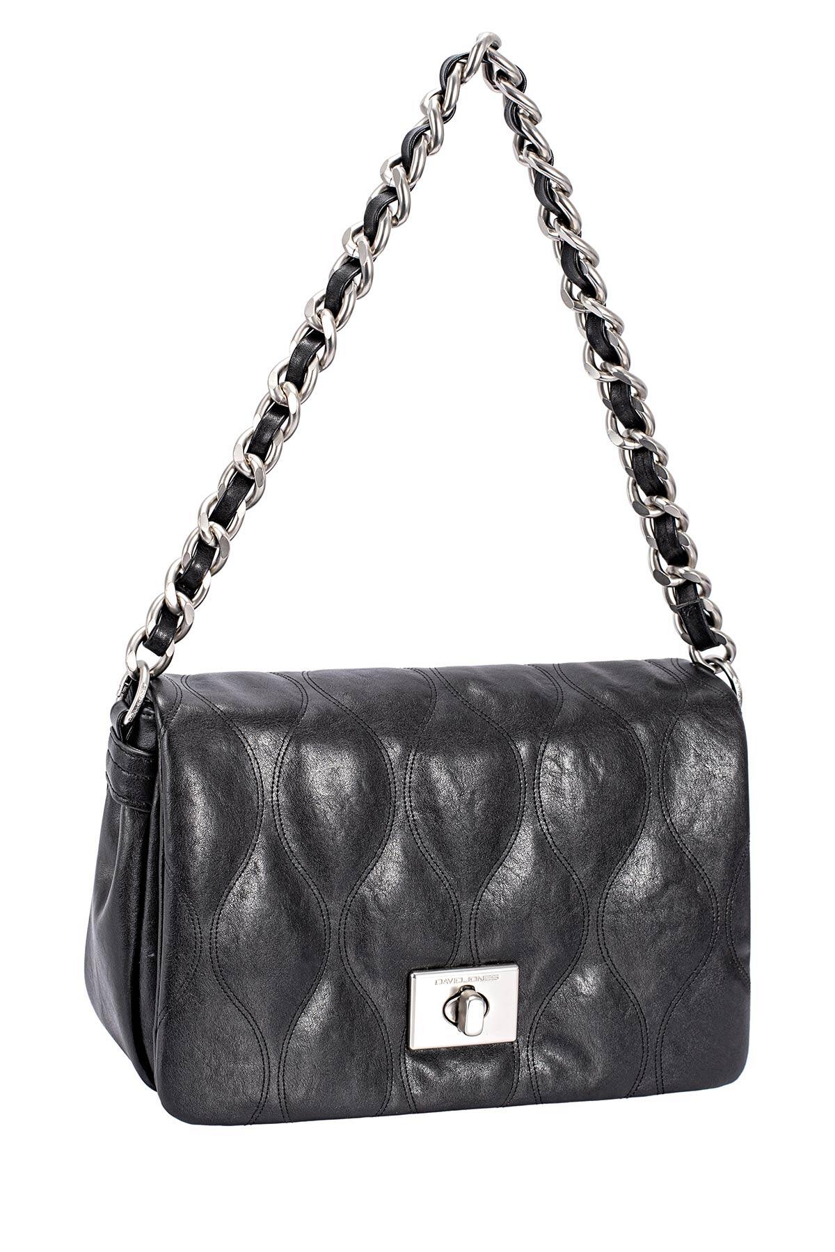 Großhändler David Jones - CM7718 Schultertasche mit Schulterkette und Klappdeckel von David Jones