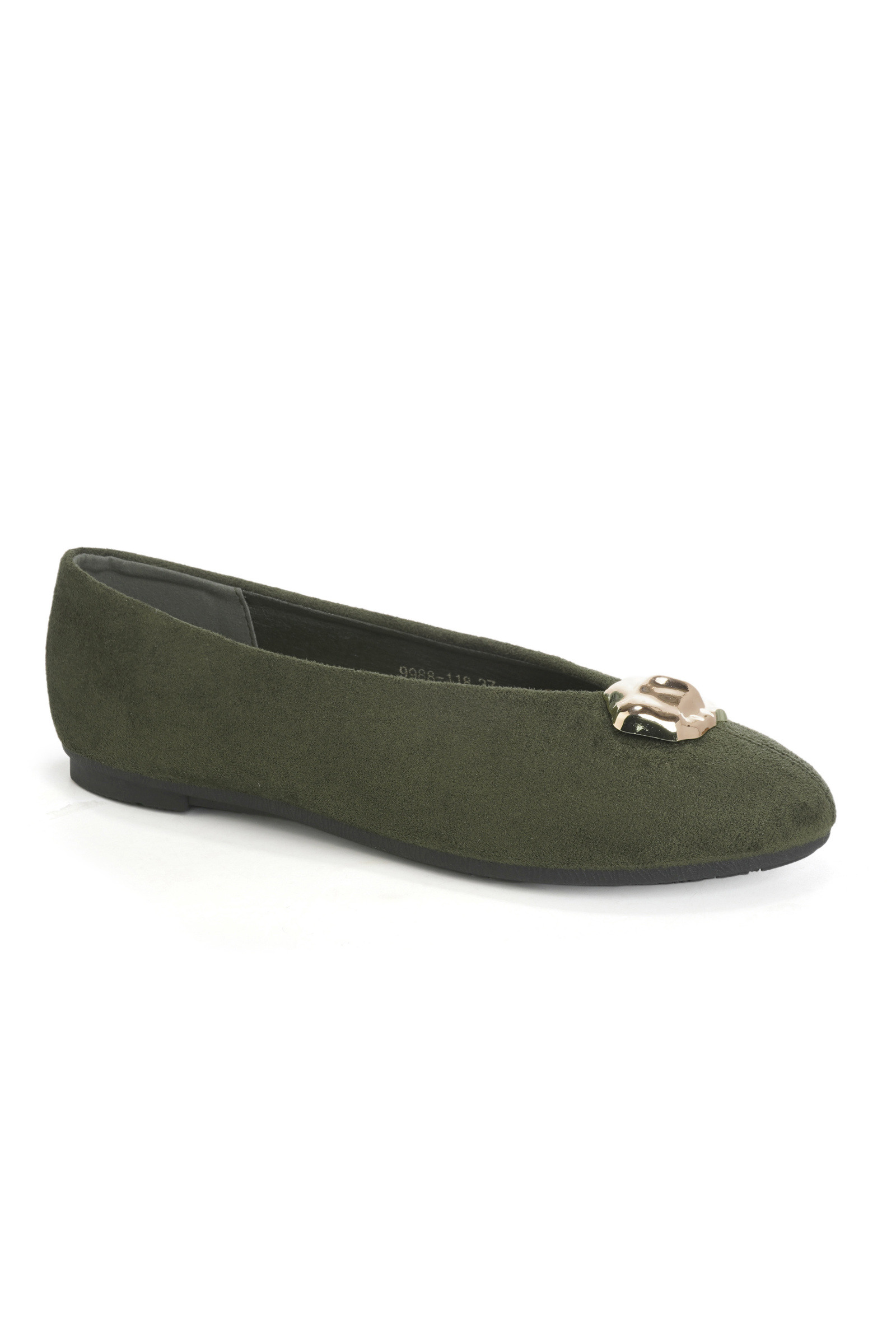 Grossiste DAY-VINE - Ballerines Suédine Bijou Doré Bout Rond Femme