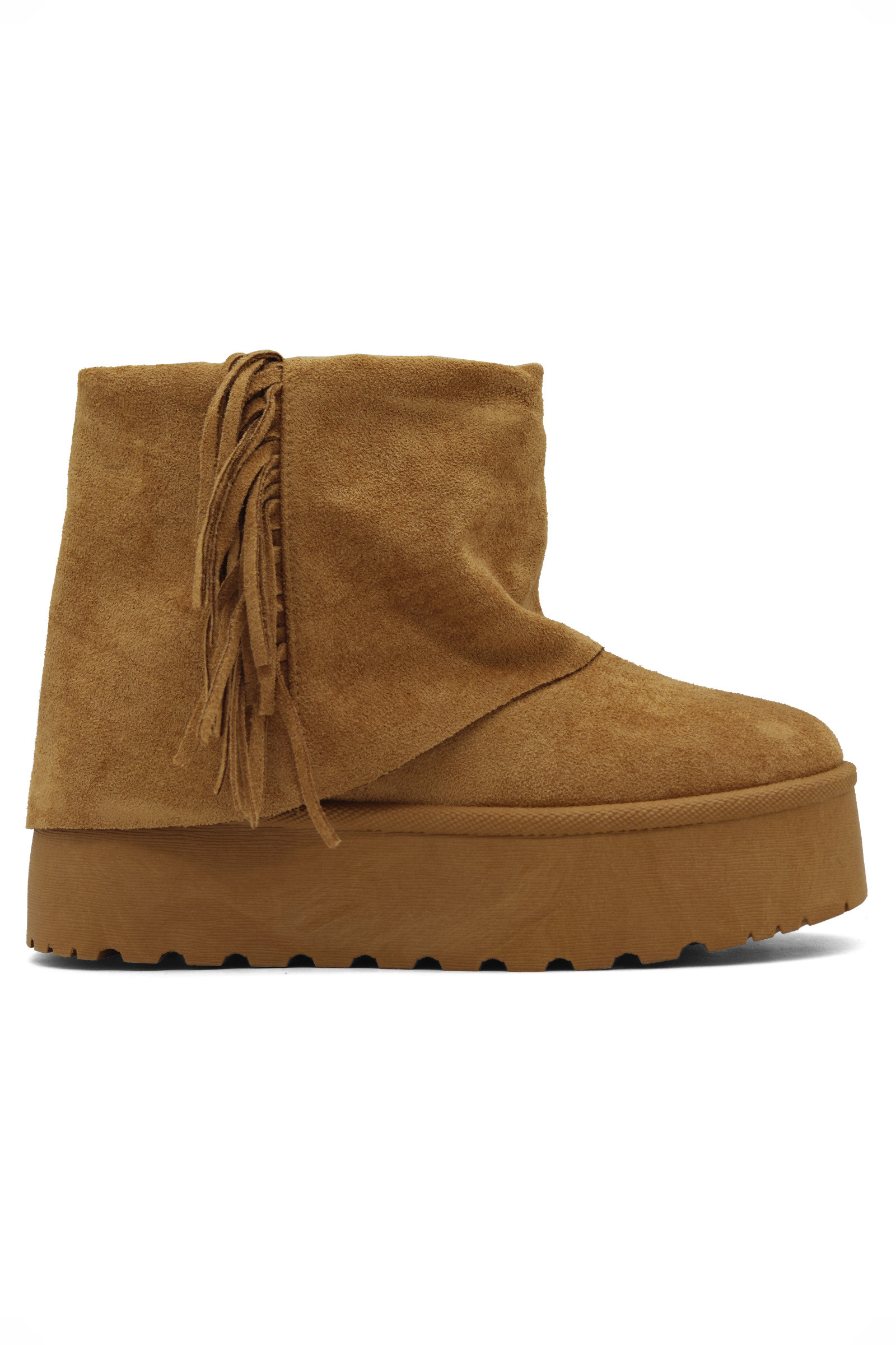 Grossiste DAY-VINE - Bottines à plateforme pour femme en faux daim avec franges