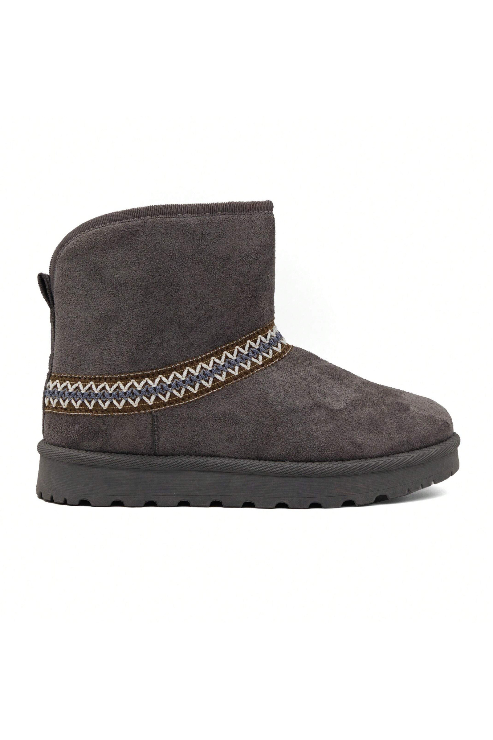 Wholesaler DAY-VINE - Women's snow boots – Faux leather winter boots with zigzag stitching for home
