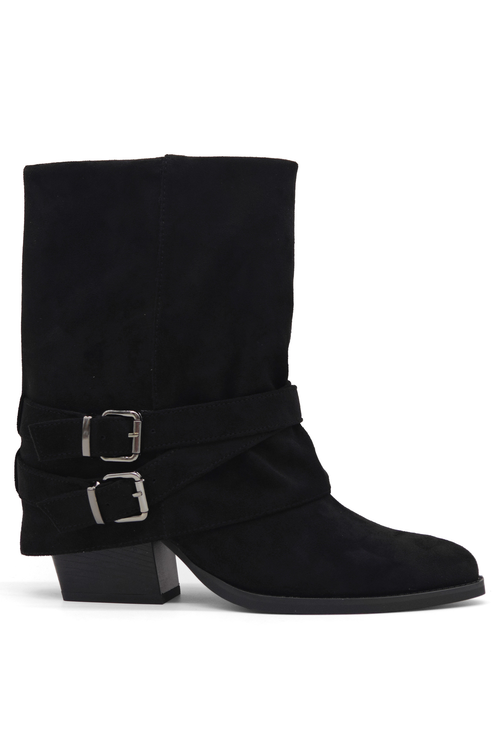 Grossiste DAY-VINE - Bottines en daim pour femmes – Bottines à talon bas avec doubles brides à boucle