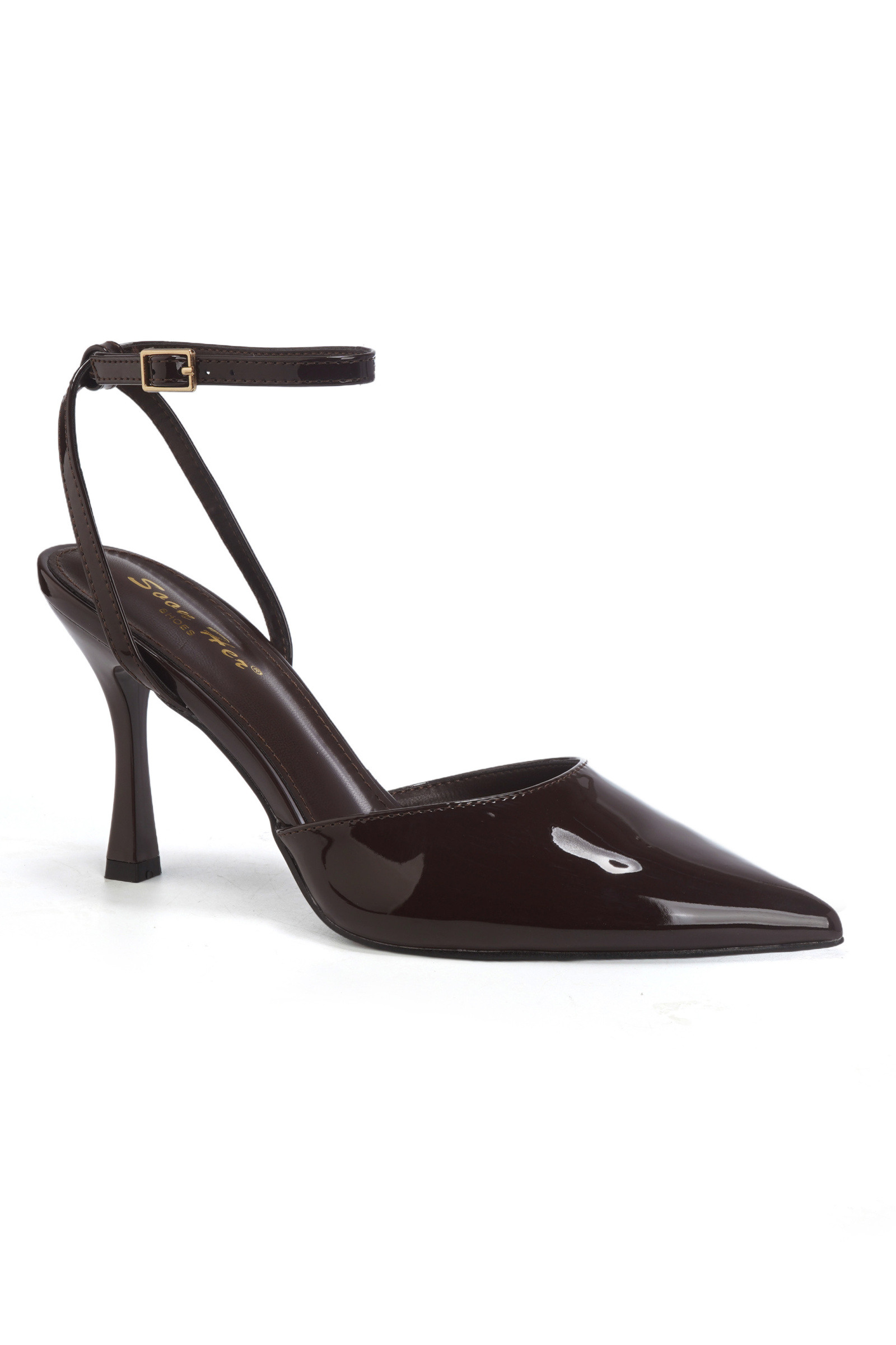 Mayorista DAY-VINE - Zapatos de Tacón Alto Slingback de Charol – Correa Tobillera Punta Afilada | Mujer Noche