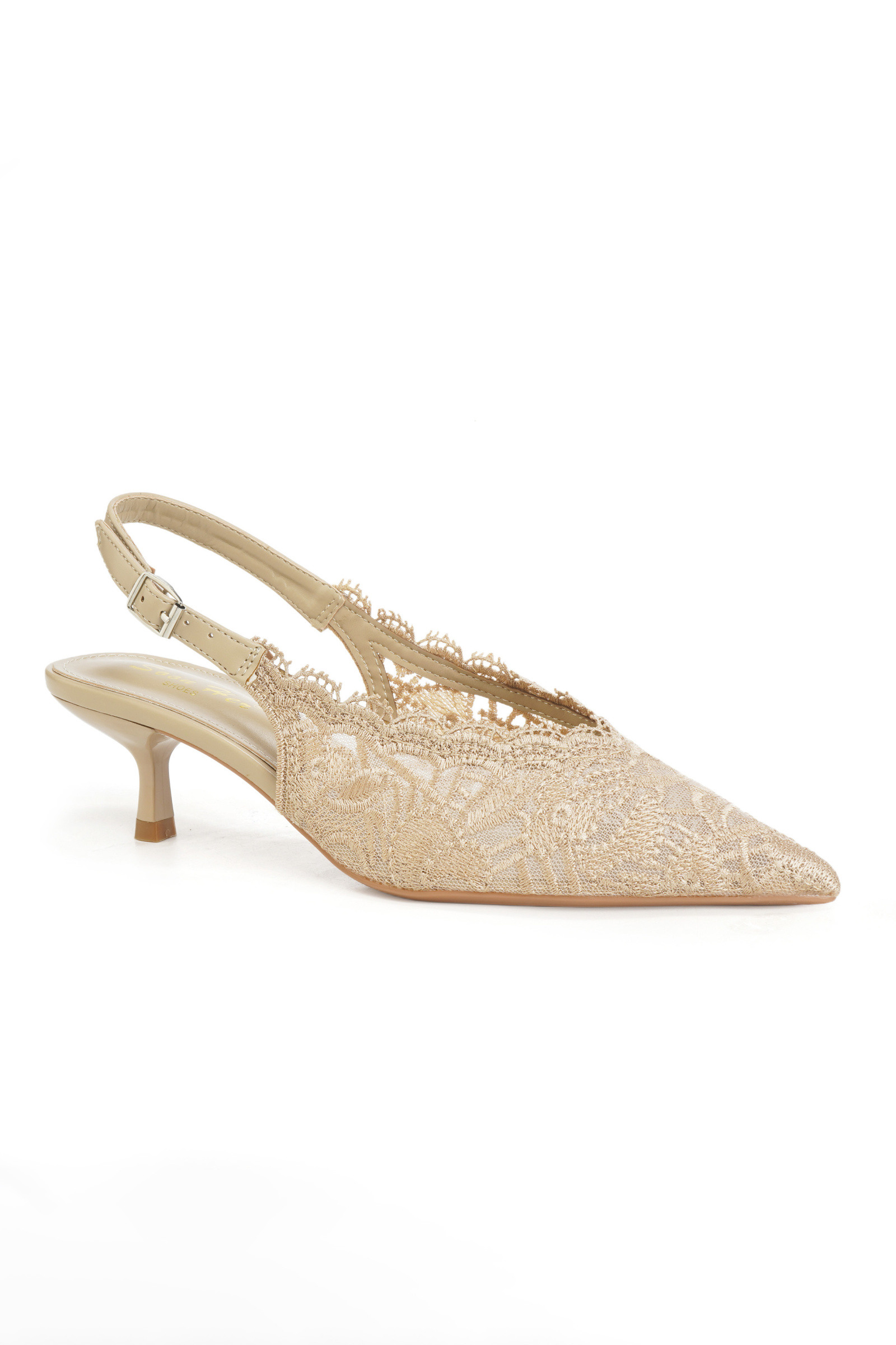 Grossiste DAY-VINE - Escarpins slingback en dentelle festonnée – Bout pointu talon fin