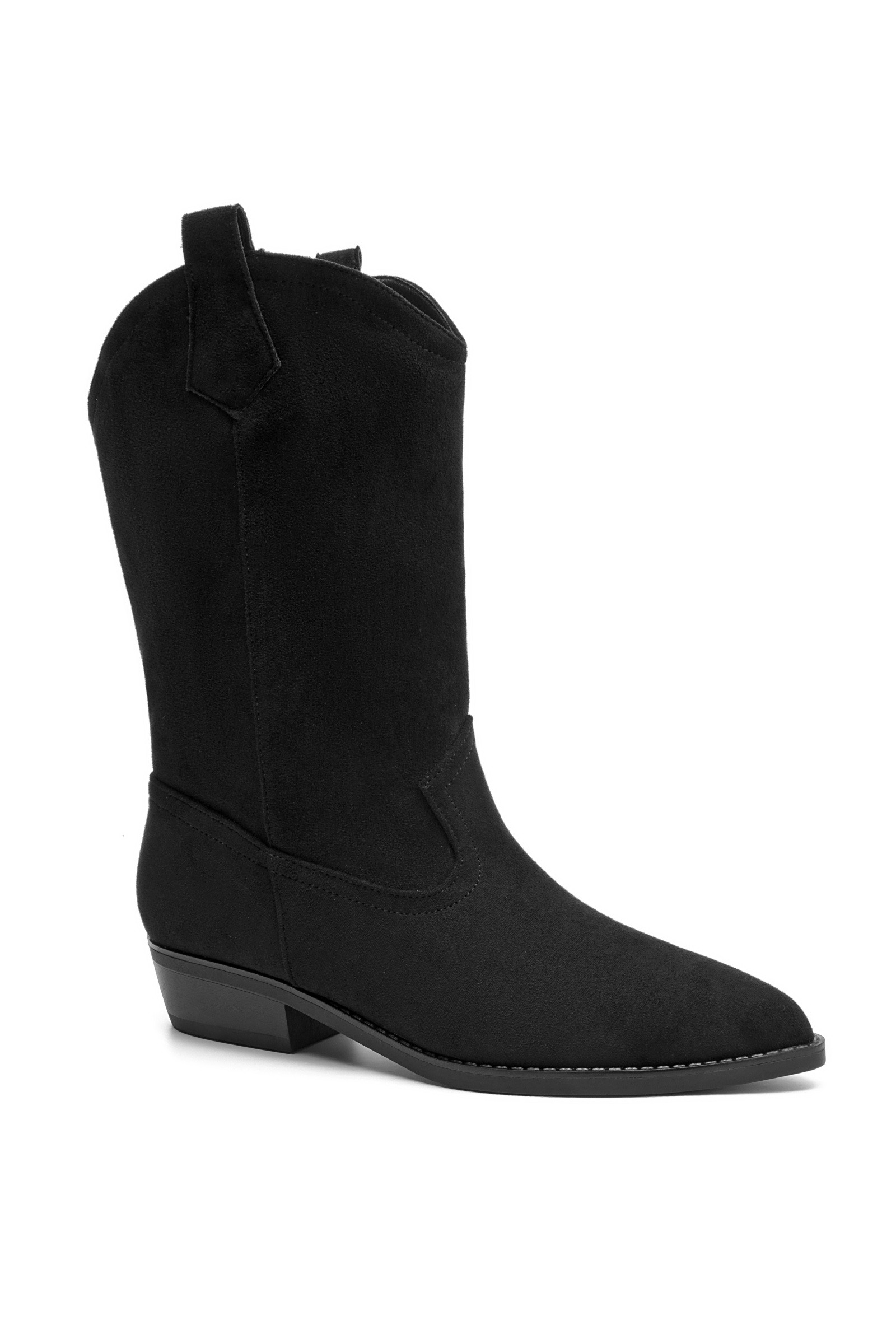 Wholesaler DAY-VINE - Western-style suede ankle boots – Pointed toe cowboy boots with low heel