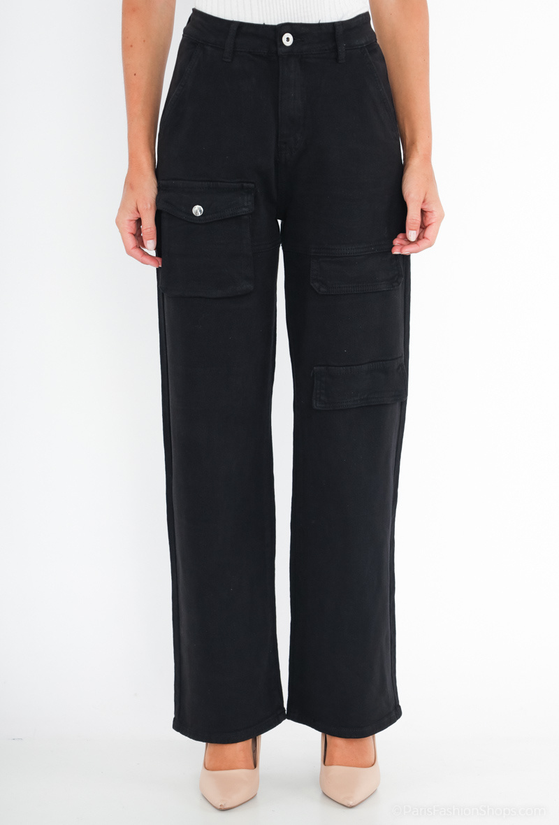 Wholesaler Daysie - TAUPE STRAIGHT CARGO JEANS