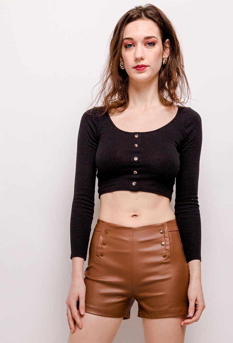 Mayorista Daysie - Shorts de cuero sintético