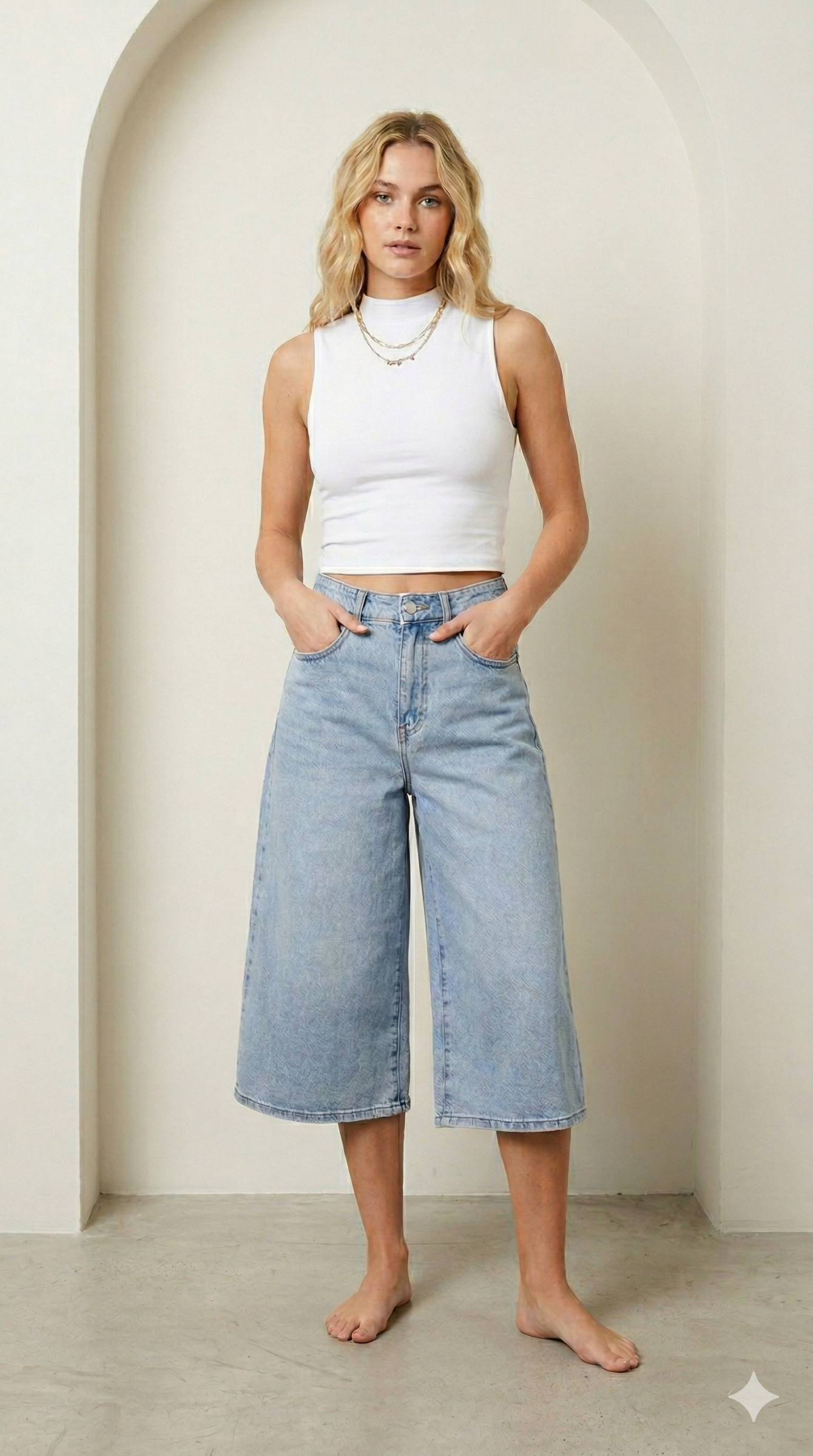 Wholesaler Daysie - LONG DENIM BERMUDA SHORTS
