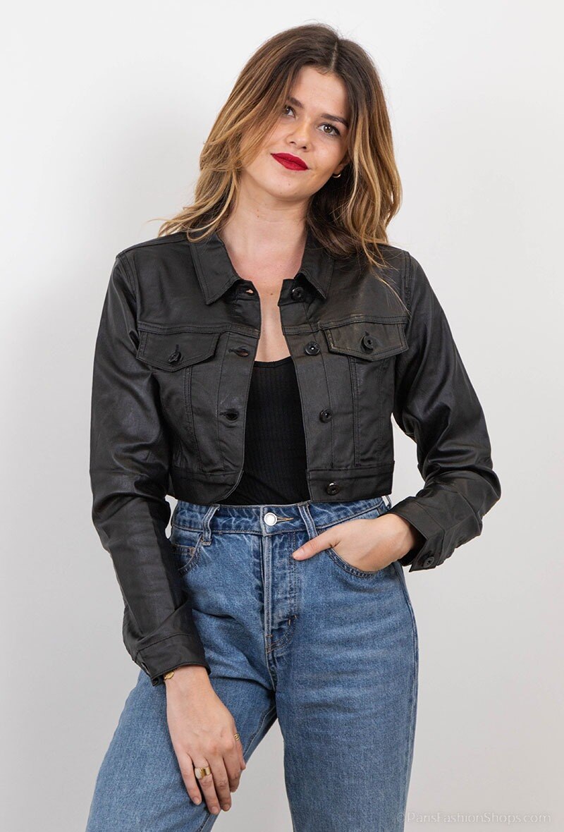 Großhändler Daysie - Kurze Kunstlederjacke