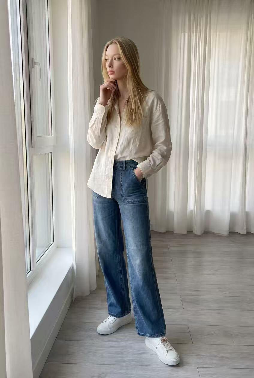 Grossista DEFENCE - Pantalone donna con tasca davanti visibile