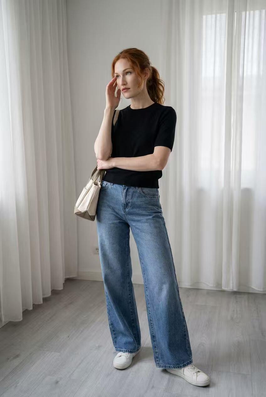 Grossista DEFENCE - PANTALONE DONNA A PALAZZO LARGO LAVAGGIO CHIMICO