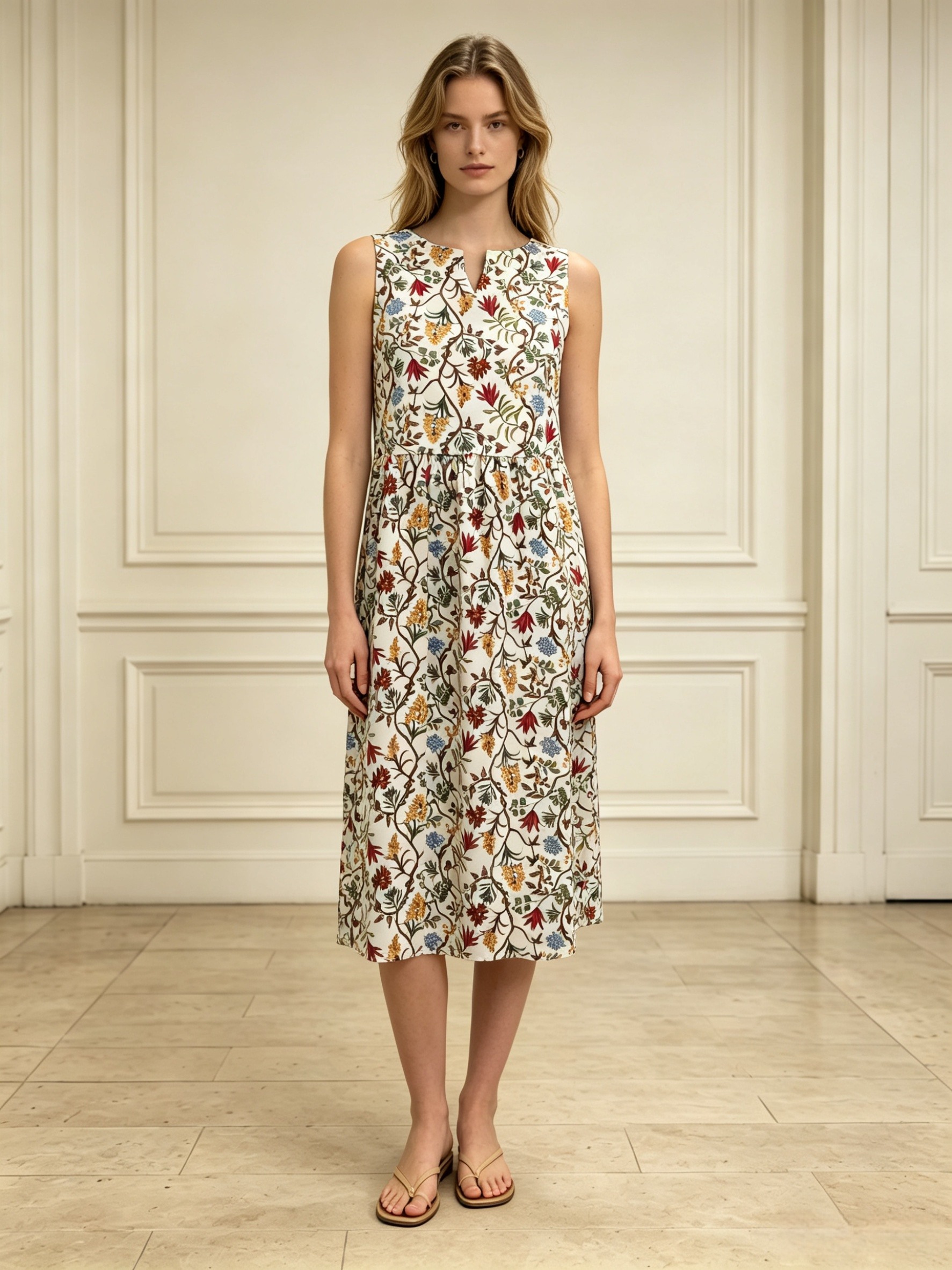 Großhändler DEFILE - ÄRMELLOSES BLUMENKLEID