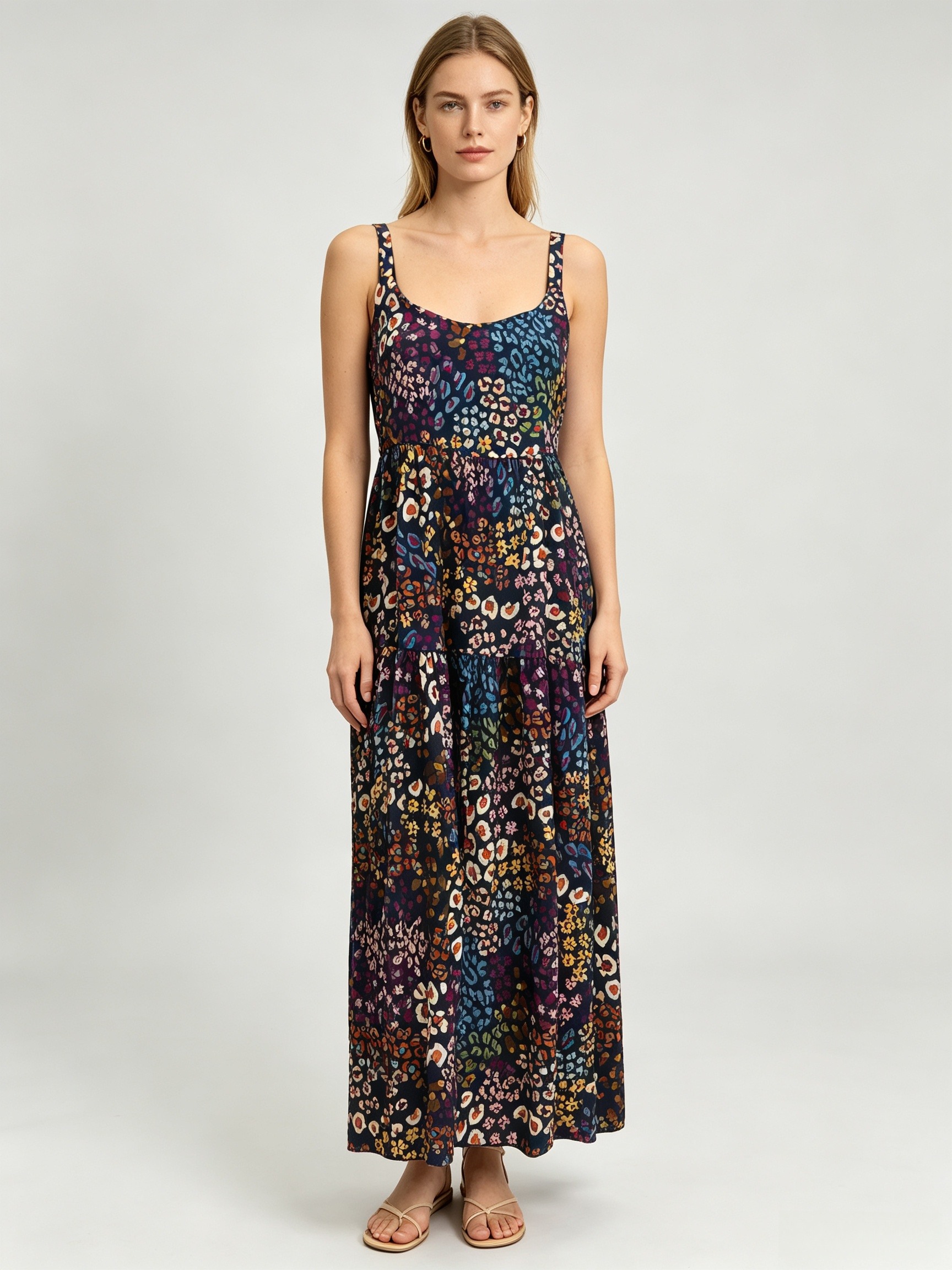 Mayorista DEFILE - VESTIDO FLORAL CON TIRANTES VOLANTES