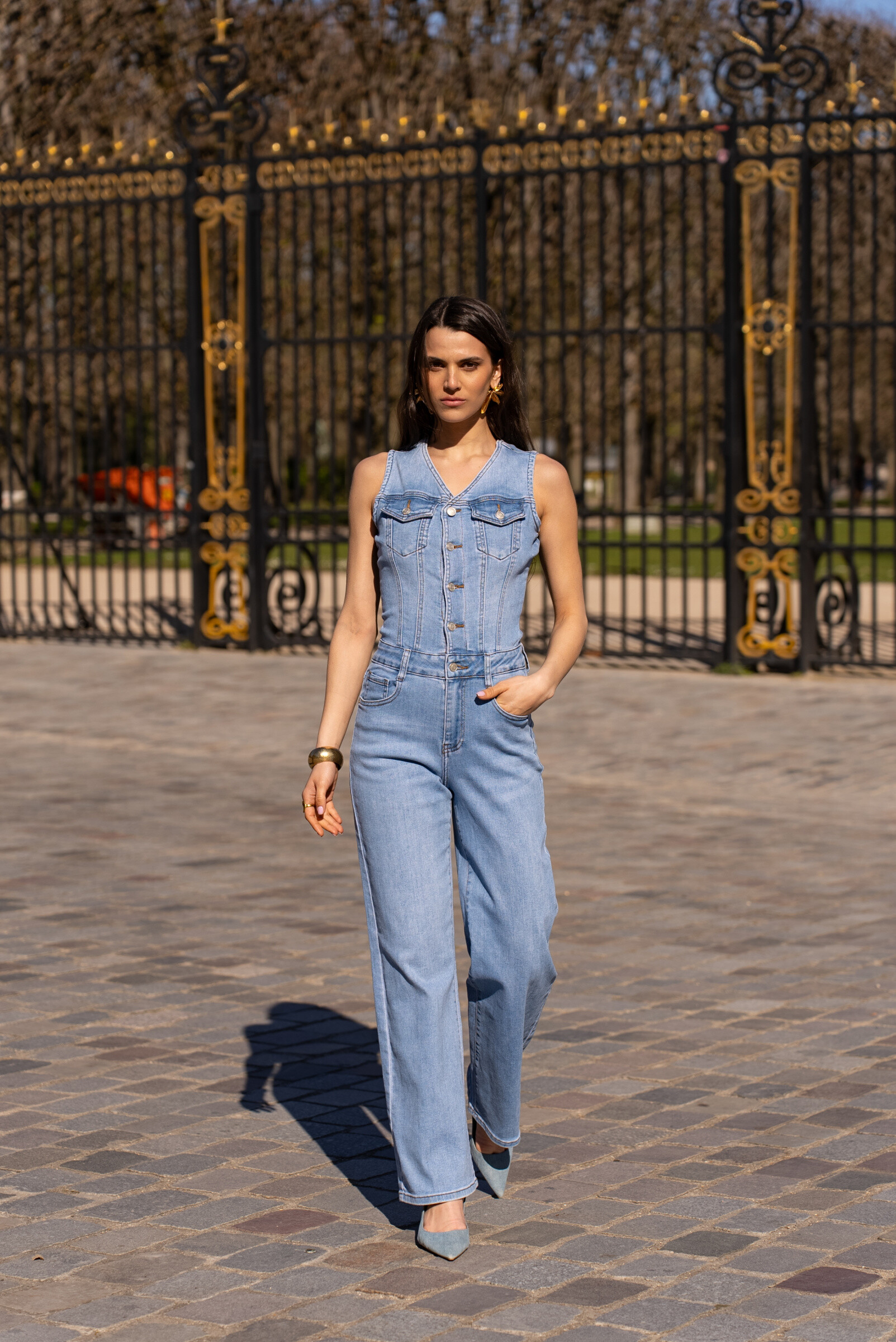 Grossista DENIM LIFE - Combinazione di jeans allungati senza maniche