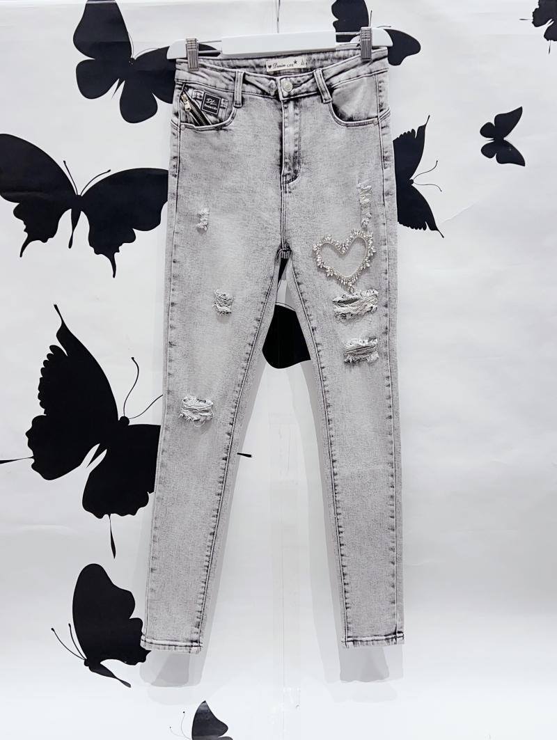 Wholesaler DENIM LIFE - Big Size Ripped Skinny Stretch Push Up Jeans