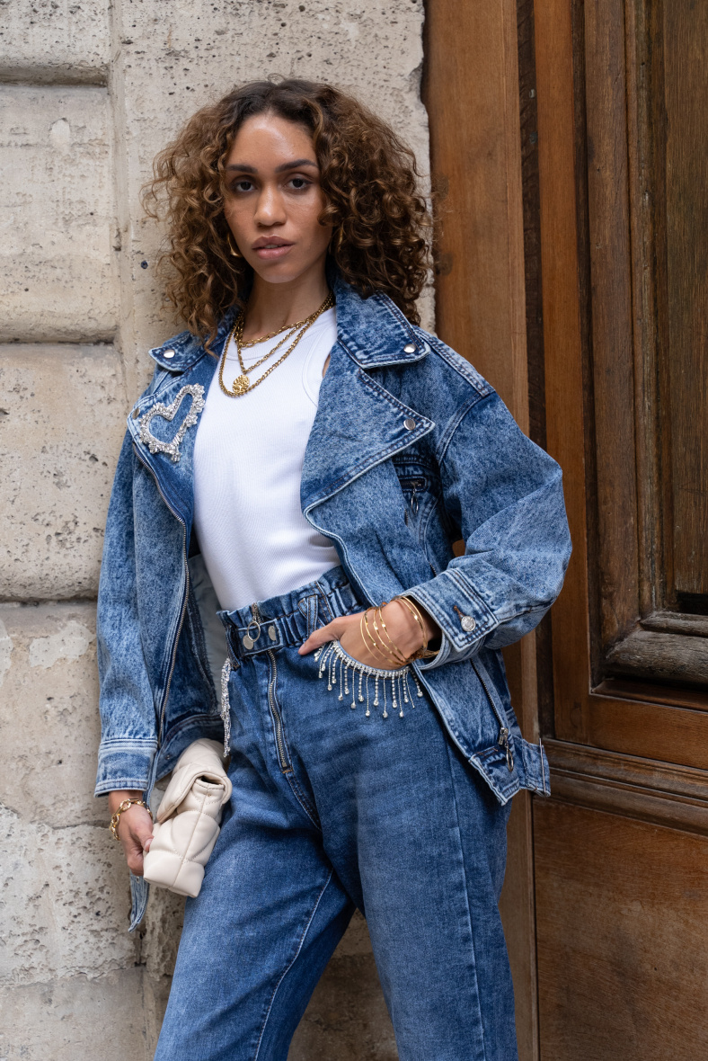 Mayorista DENIM LIFE - Chaqueta oversize con cintura elástica