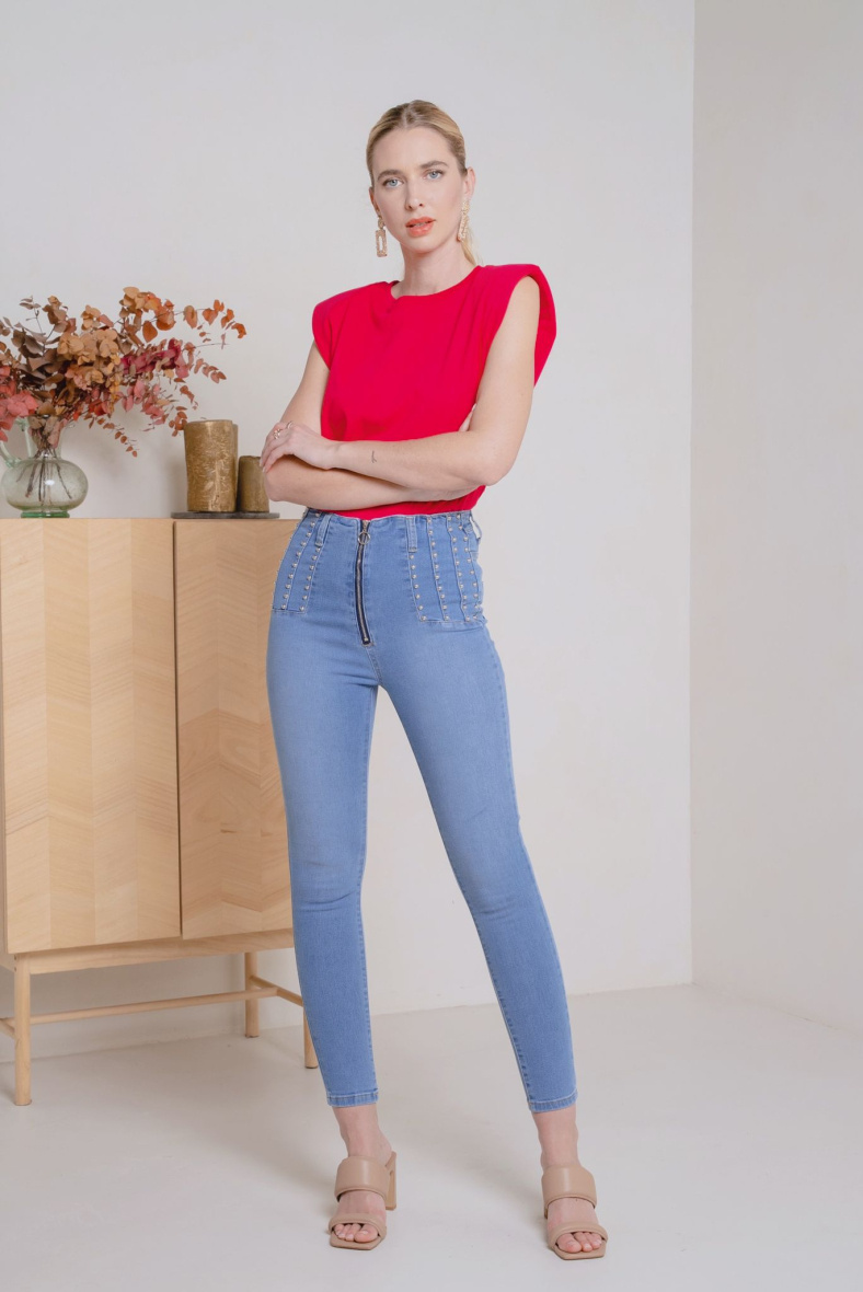 Grossiste DENIM LIFE - Jean skinny stretch avec clou