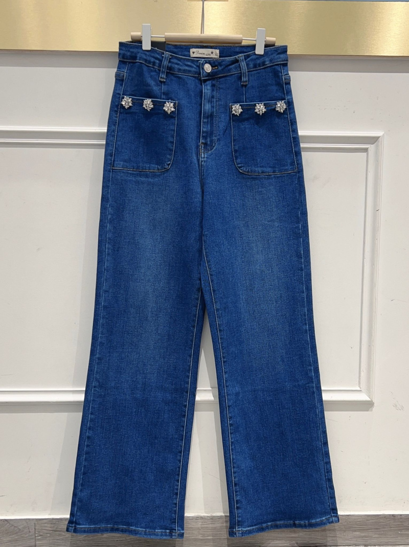 Großhändler DENIM LIFE - Stretch-Jeans mit weitem Bein