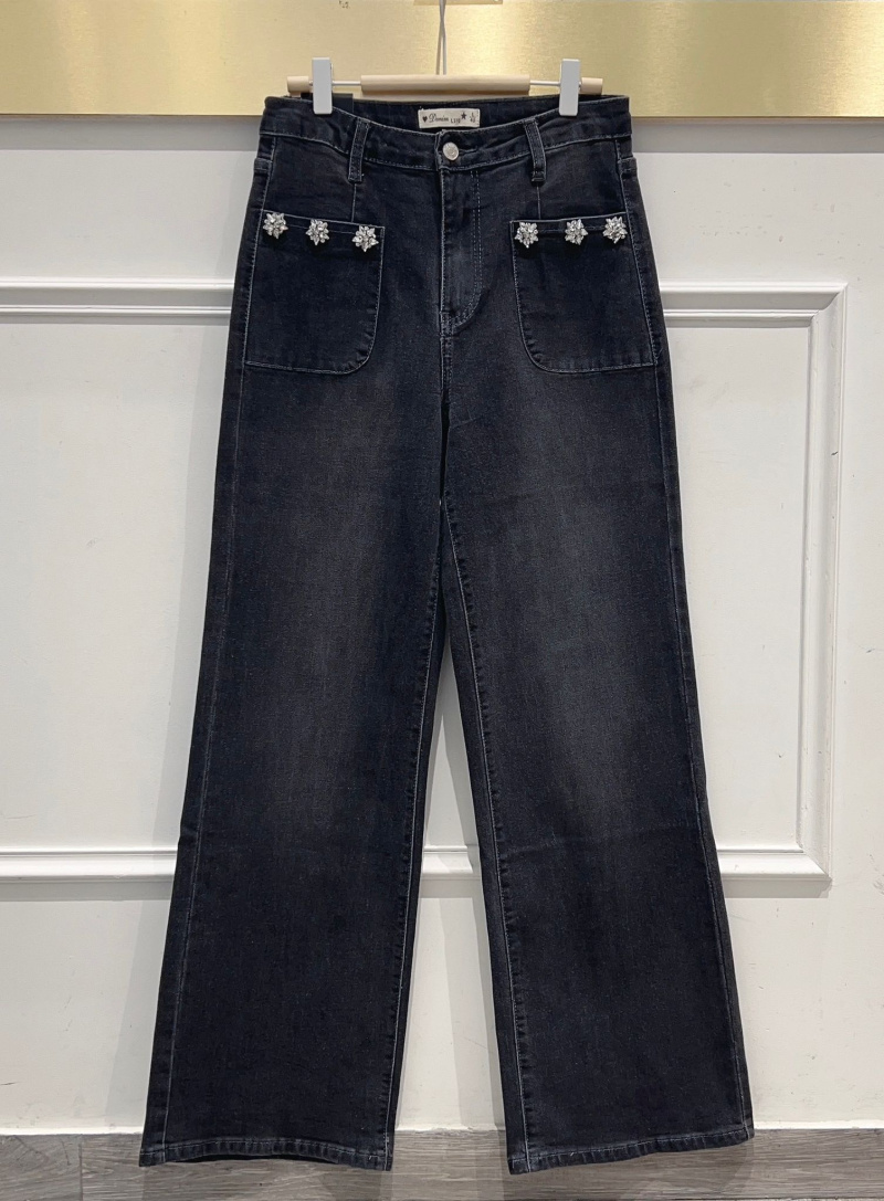 Großhändler DENIM LIFE - Stretch-Jeans mit weitem Bein