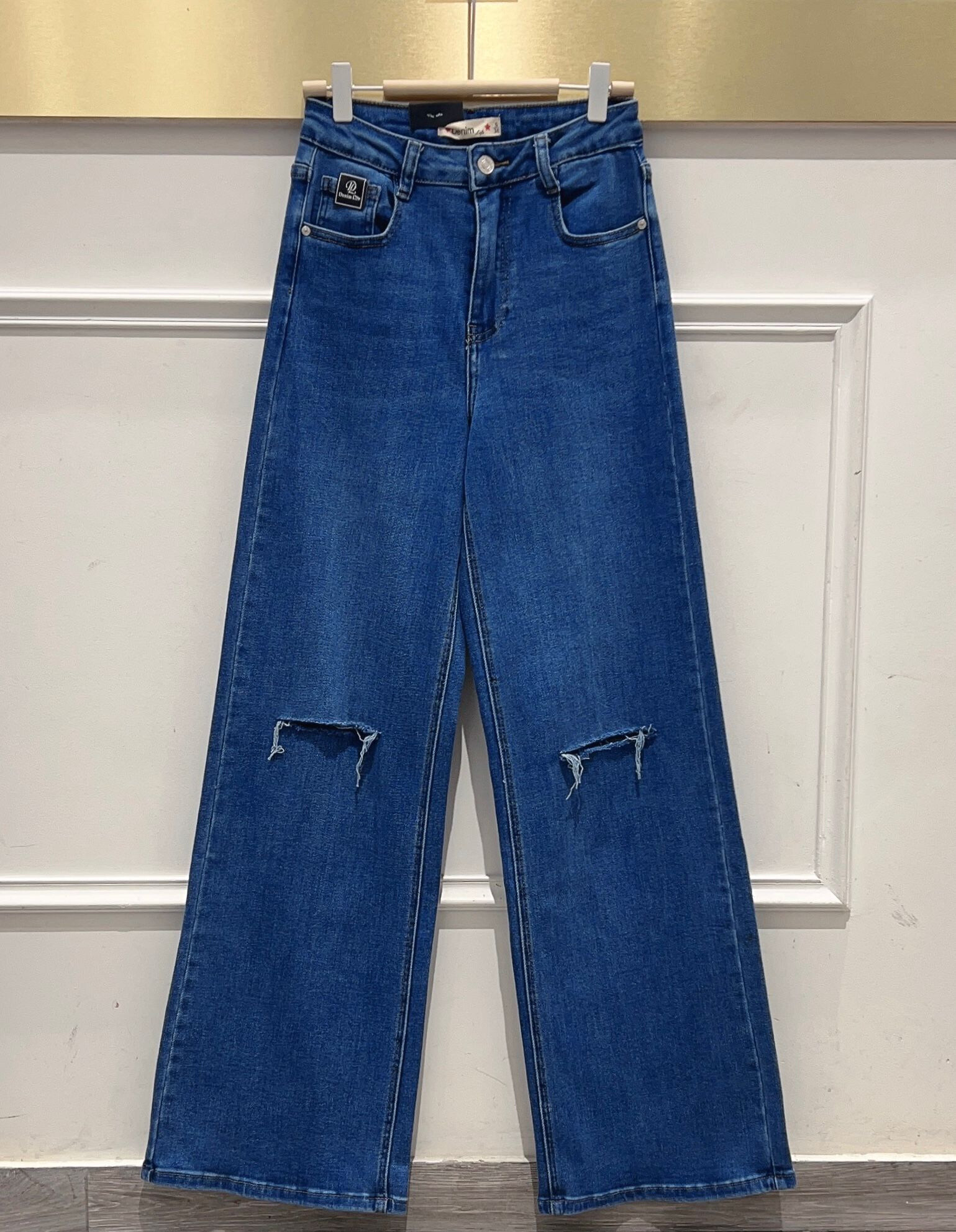 Wholesaler DENIM LIFE - Straight wide stretch jeans