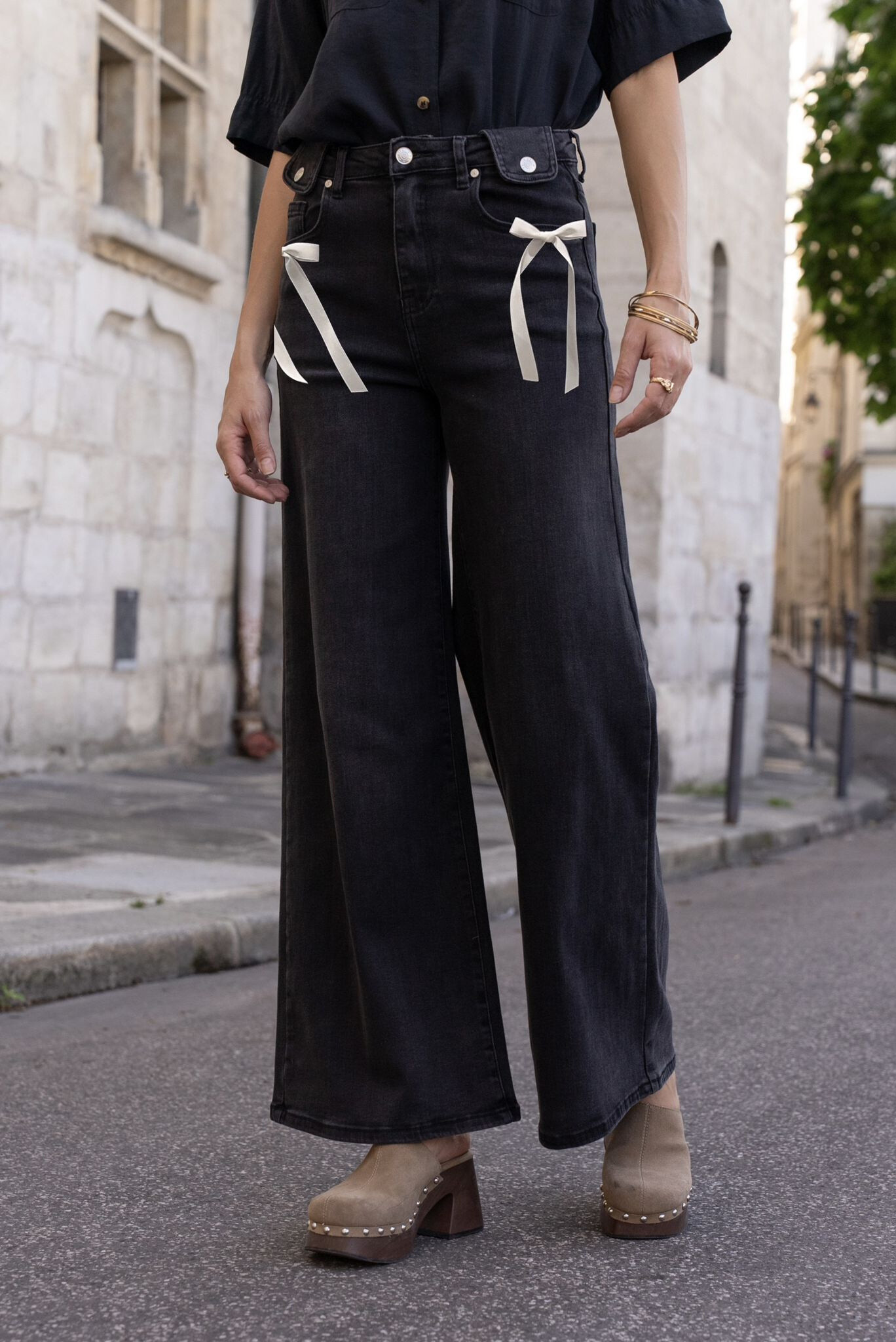 Wholesaler DENIM LIFE - Stretch Palazzo Jeans
