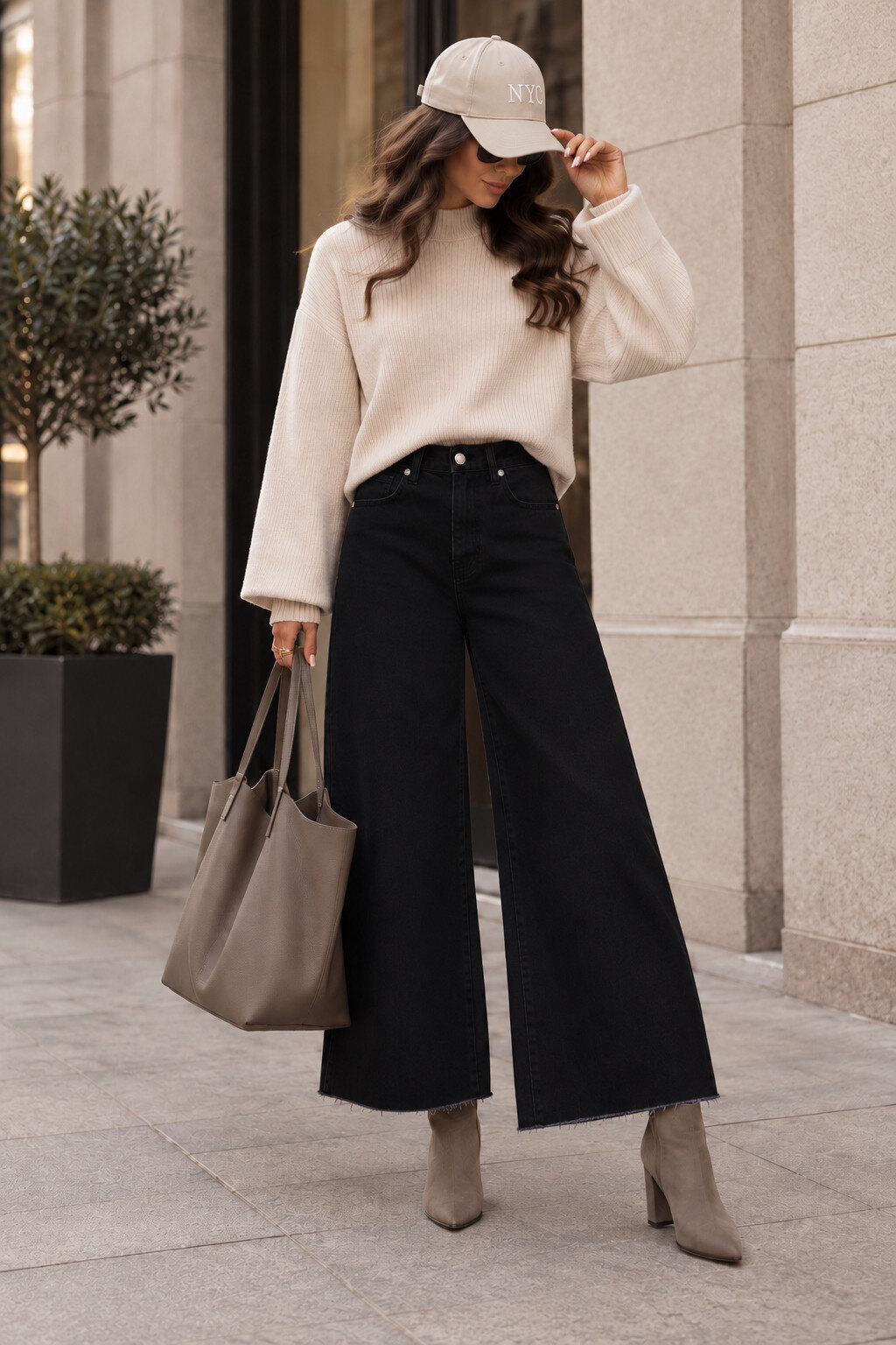 Wholesaler DENIM LIFE - Stretch Palazzo Jeans