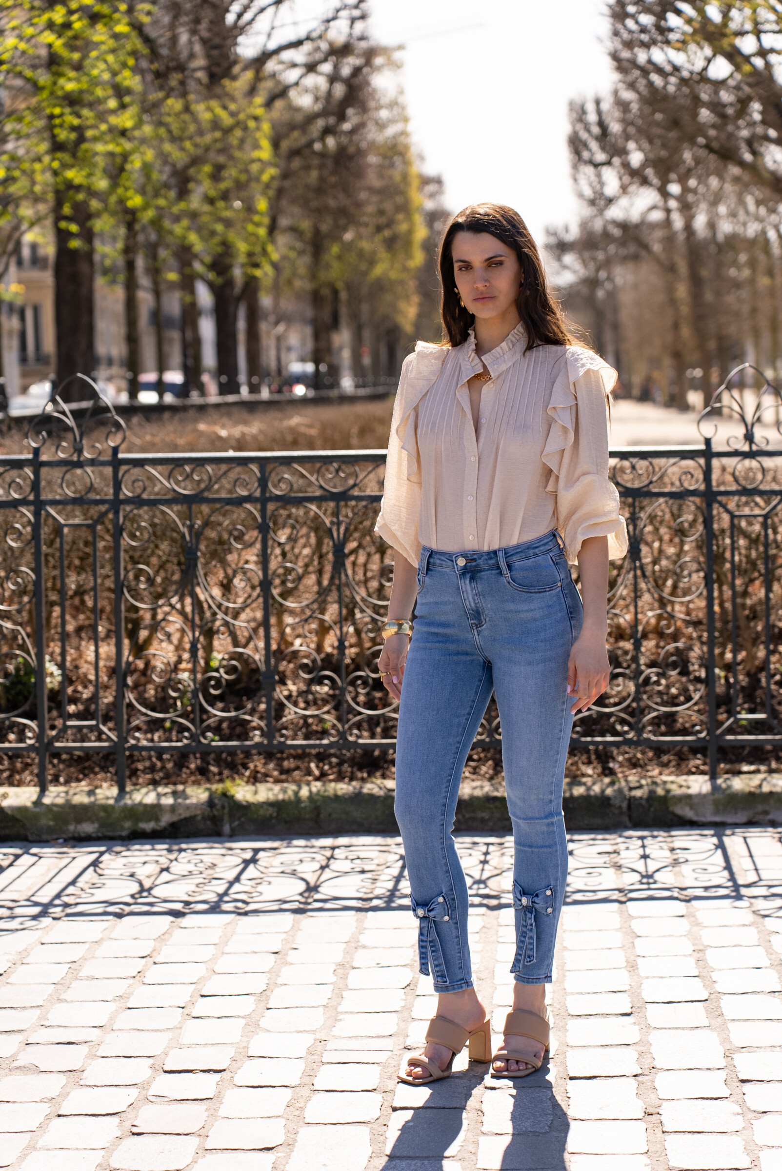 Großhändler DENIM LIFE - Jean Skinny Stretch mit Schmetterlingsknoten
