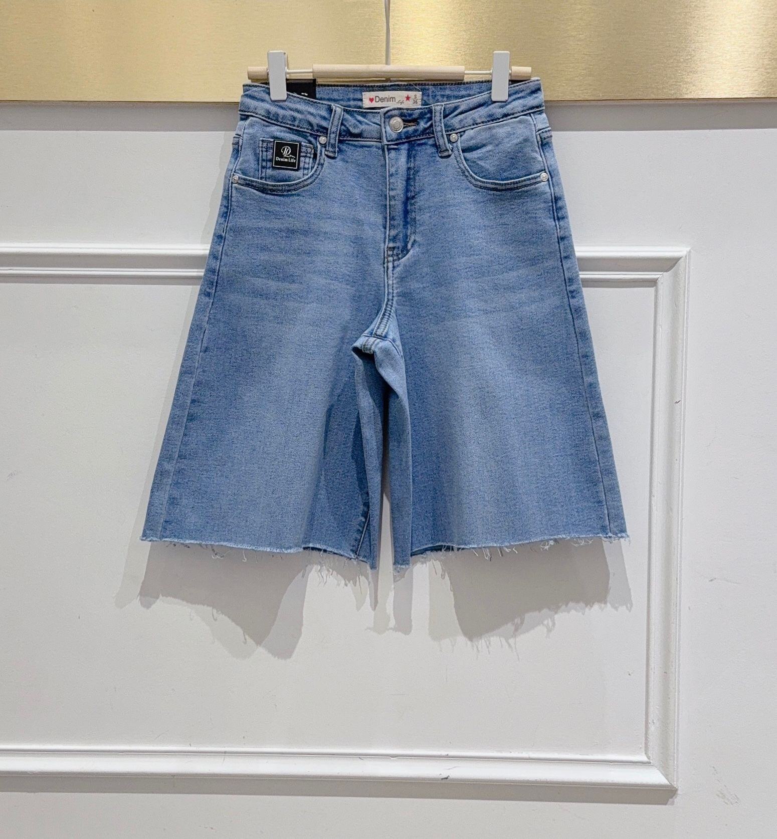Grossiste DENIM LIFE - Bermuda large en jean grande taille