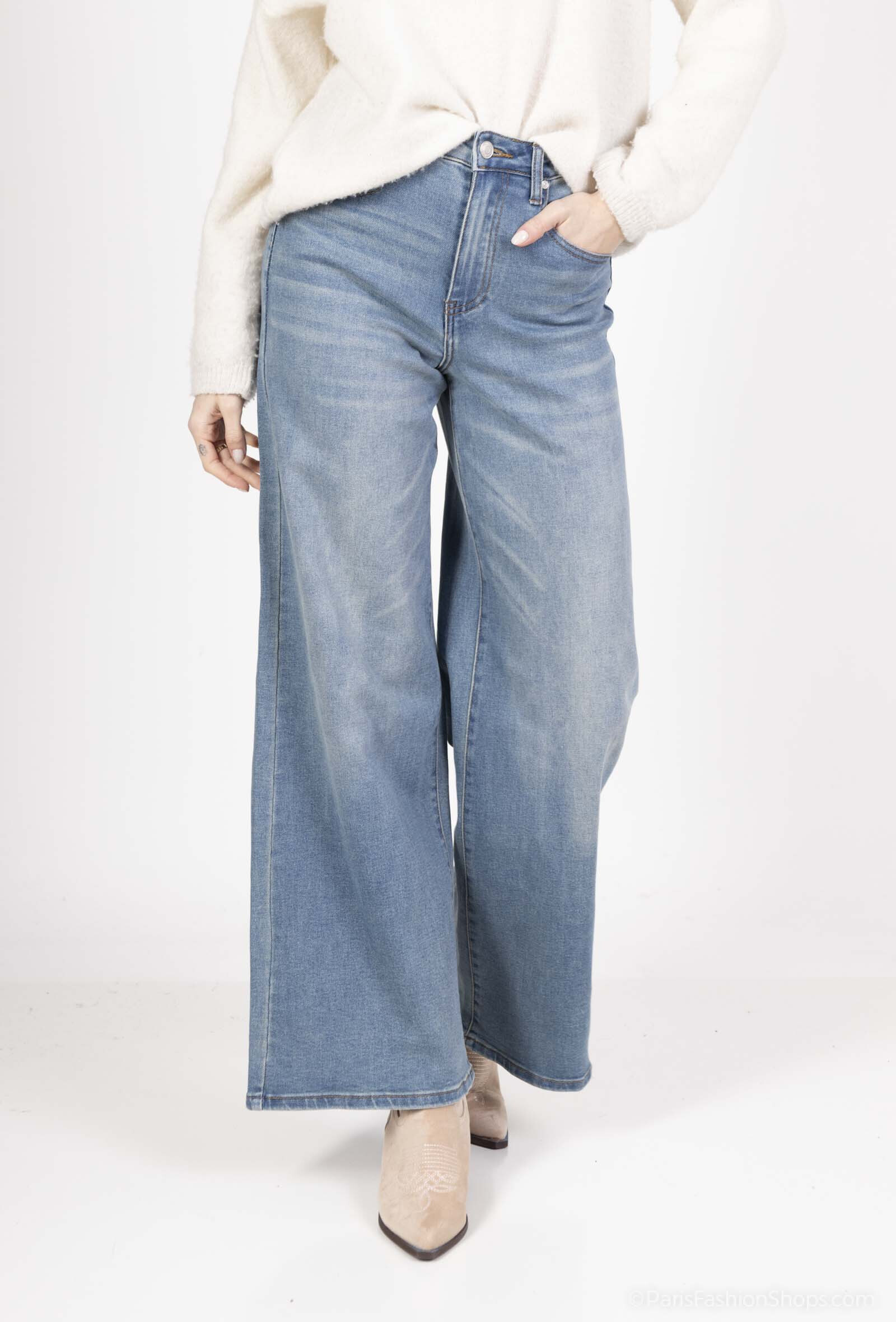 Wholesaler DENIM LIFE - Stretch Palazzo Jeans