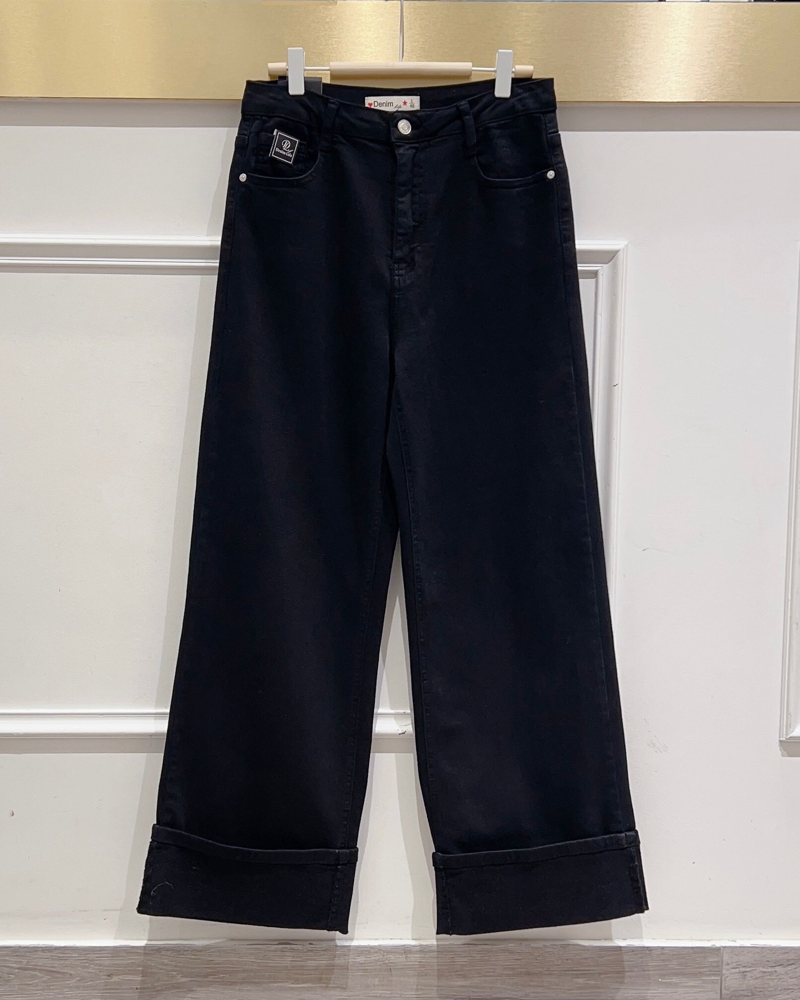 Wholesaler DENIM LIFE - Plus Size Stretch Wide Leg Jeans