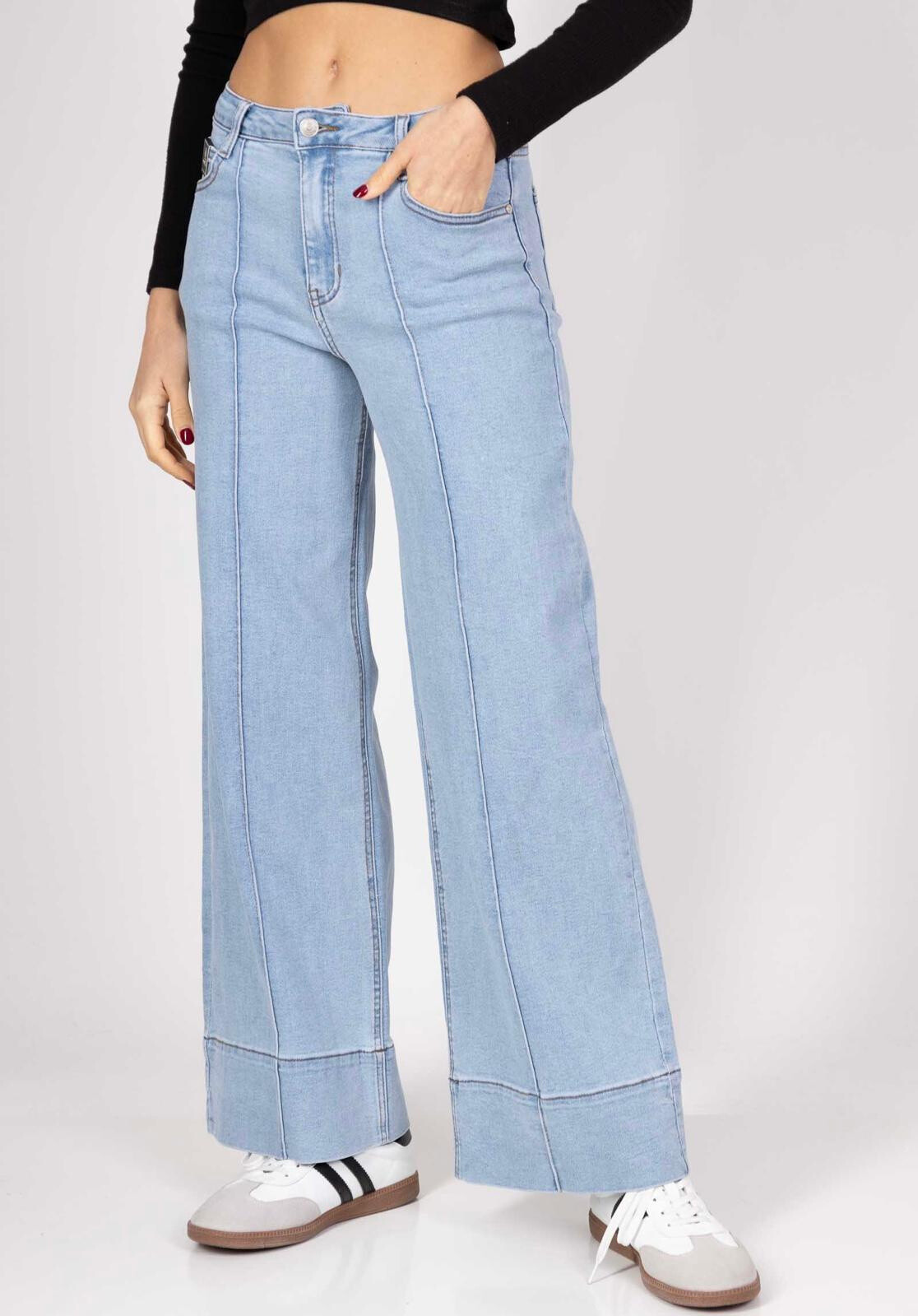Wholesaler DENIM LIFE - Jean Super Wide Leg Stretch