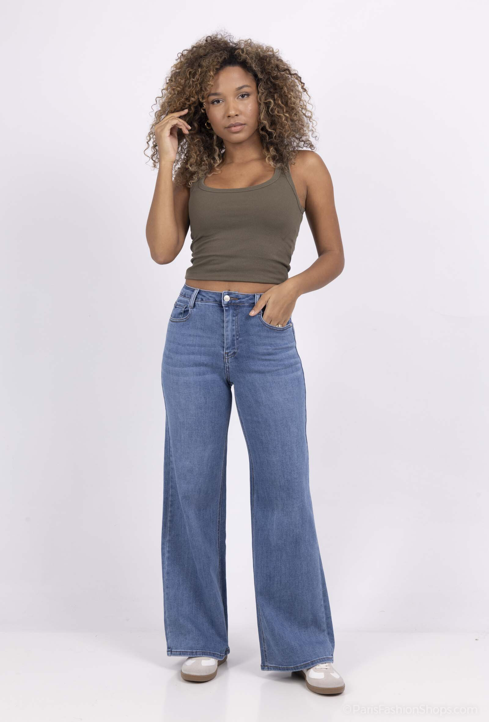 Grossiste DENIM LIFE - Jean super wide leg stretch