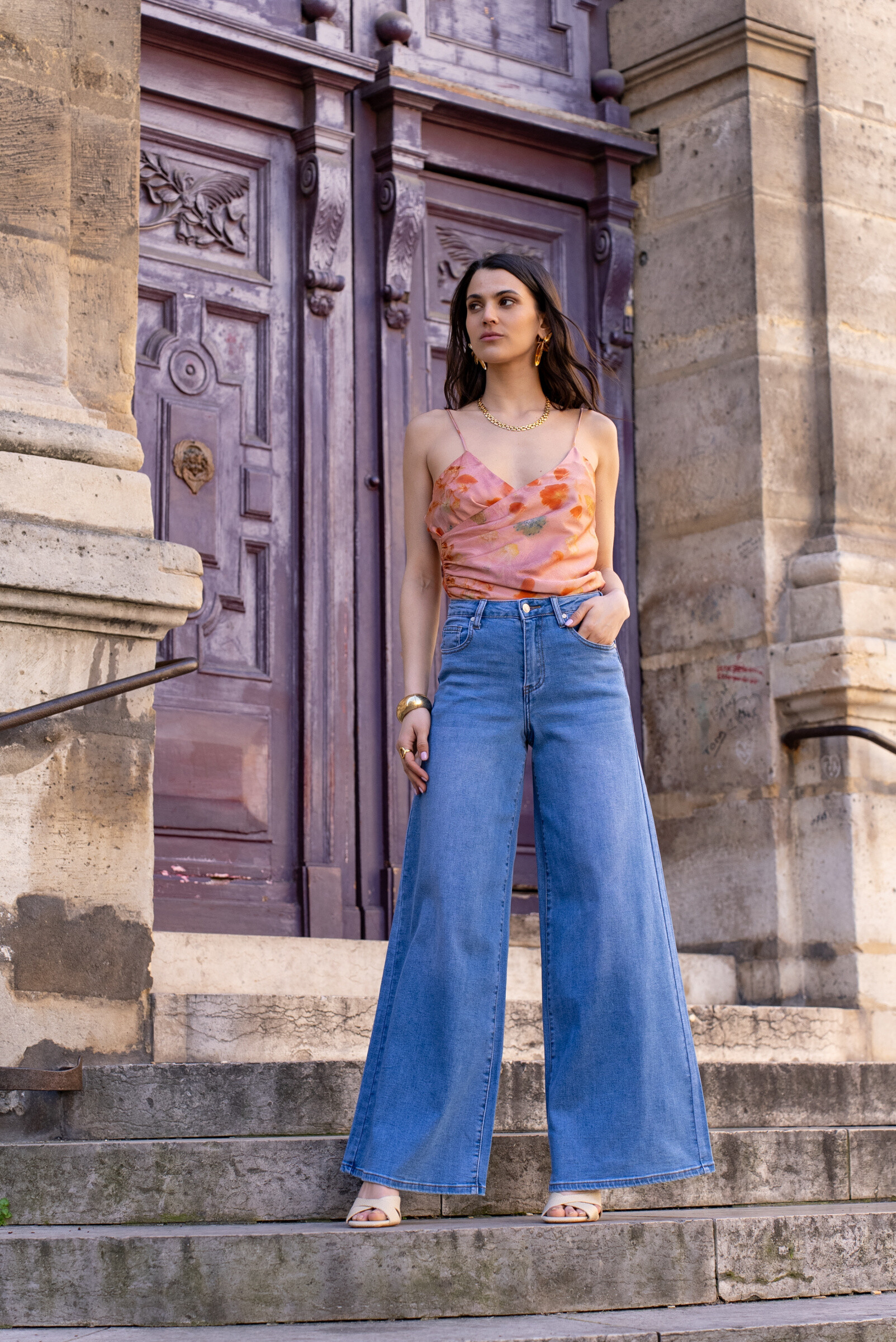 Grossiste DENIM LIFE - Jean extra palazzo stretch
