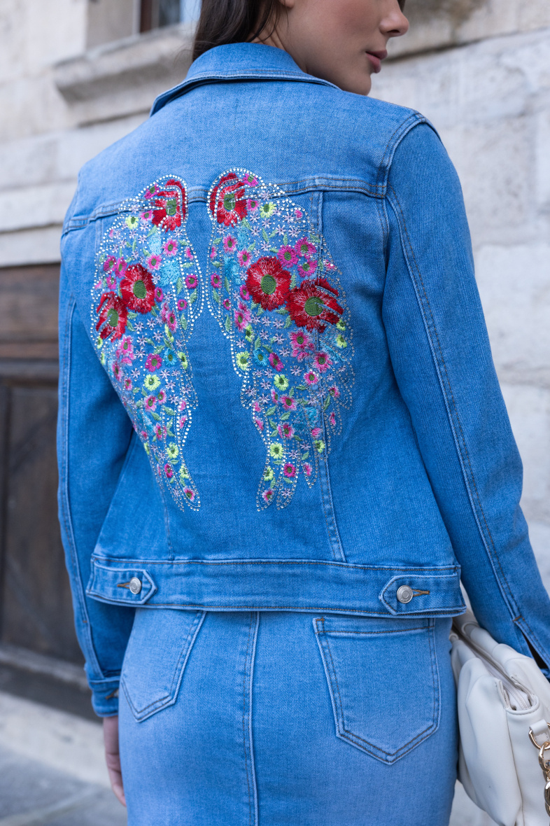 Veste En Jean Stretch Femme SS7 - Denim Décontracté Et Confortable