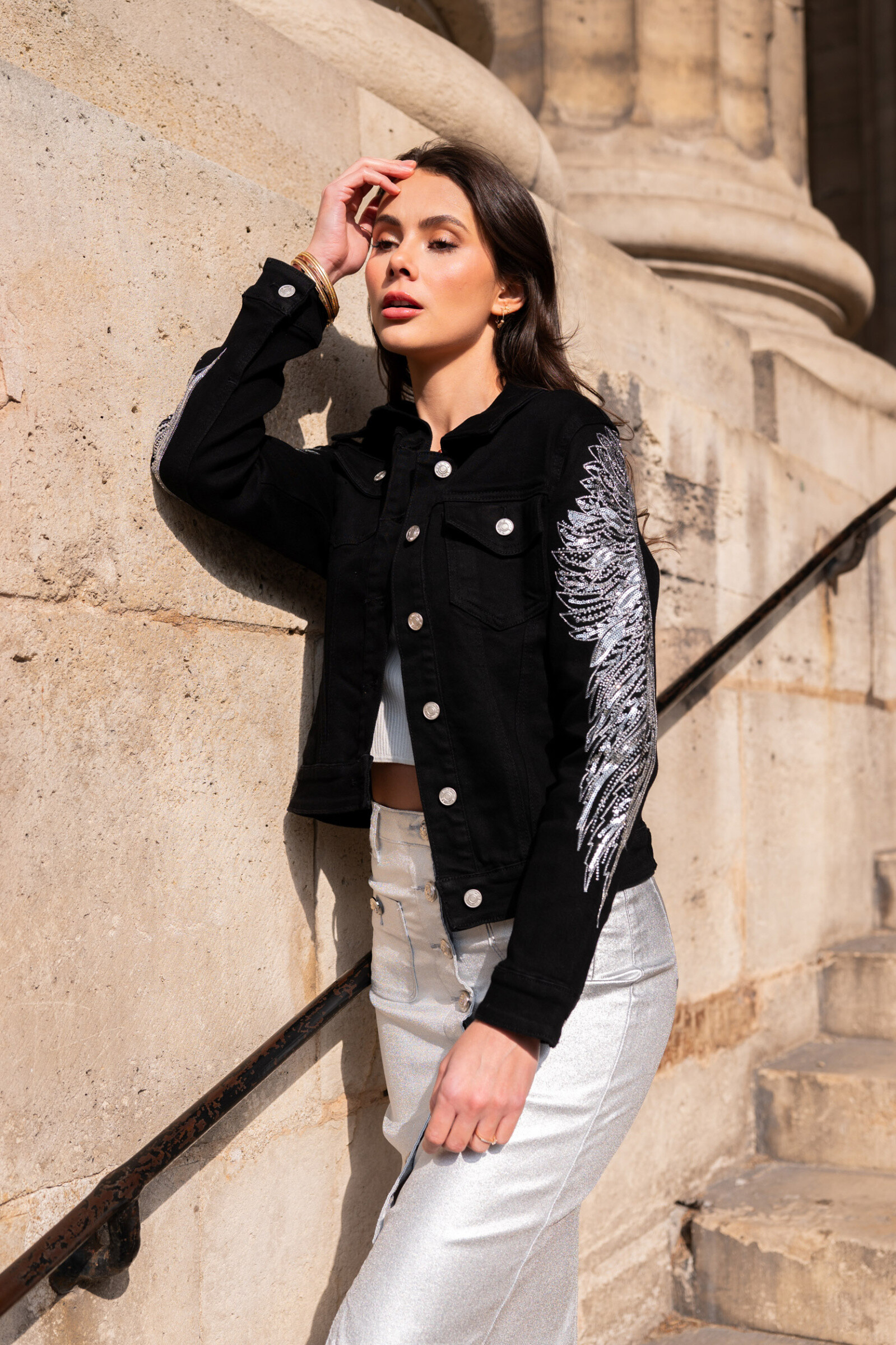 Großhändler DENIM LIFE - Stretch-Jeansjacke