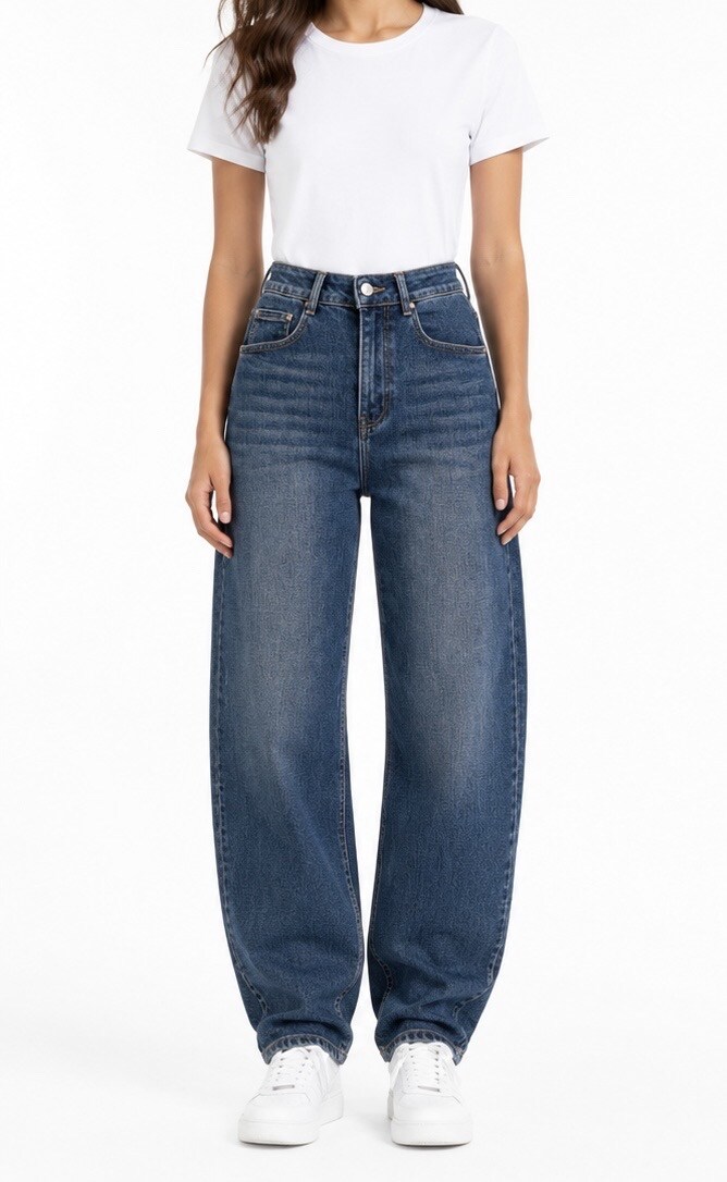 Grossiste DENIM QUEEN - Jean Mom Stretch – Denim bleu