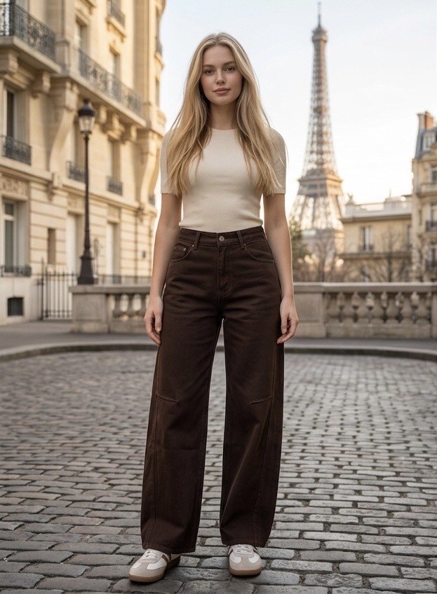 Grossiste DENIM QUEEN - Jean Noir Baggy
