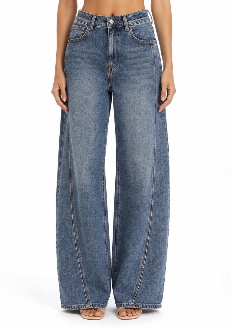 Grossiste DENIM QUEEN - Jean Mom Stretchy – Denim bleu