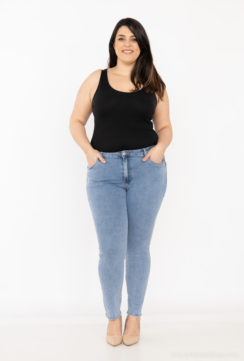Großhändler DESTINA - Schmale Push-up-Jeans