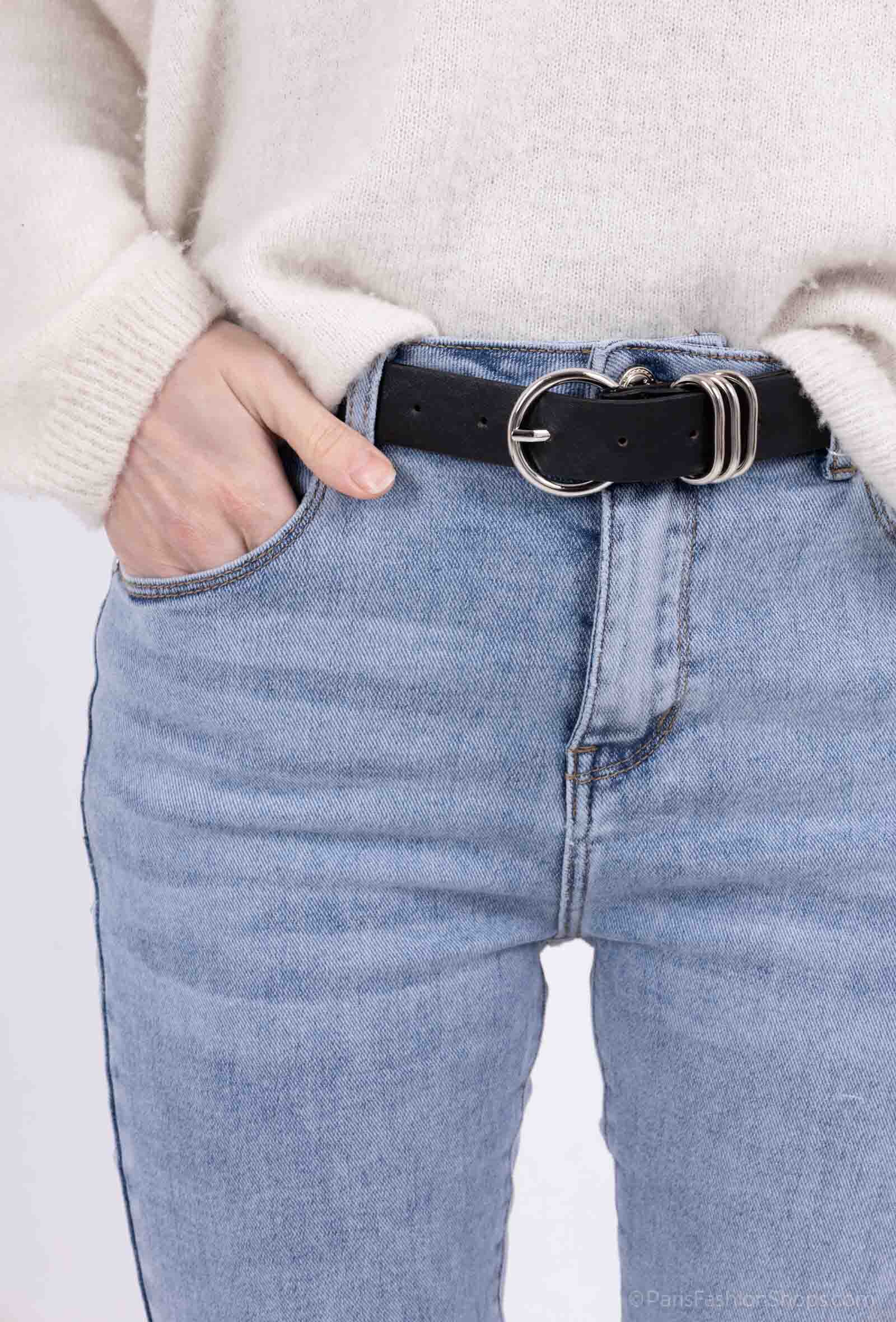Großhändler DESTINA - Slim-Jeans mit Gürtel