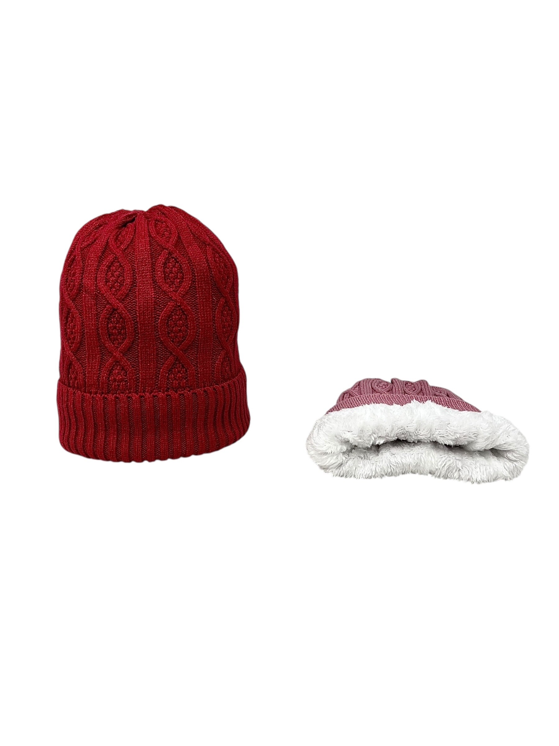 Grossista DH DIFFUSION - Cappello di lana foderato di pelliccia con pon pon di pelliccia sintetica extra caldo - Unisex