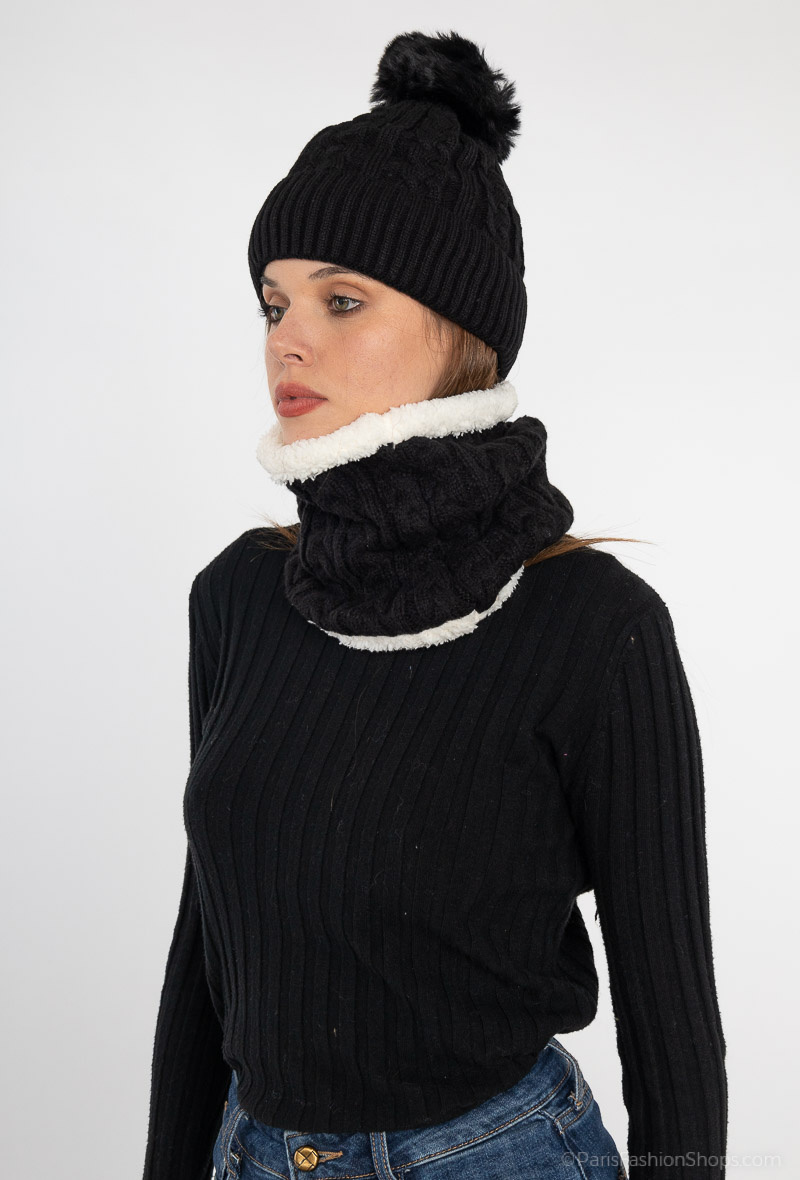 Grossiste DH DIFFUSION - Snood Cache cou fourré en moumoute Femme - Extra Chaud