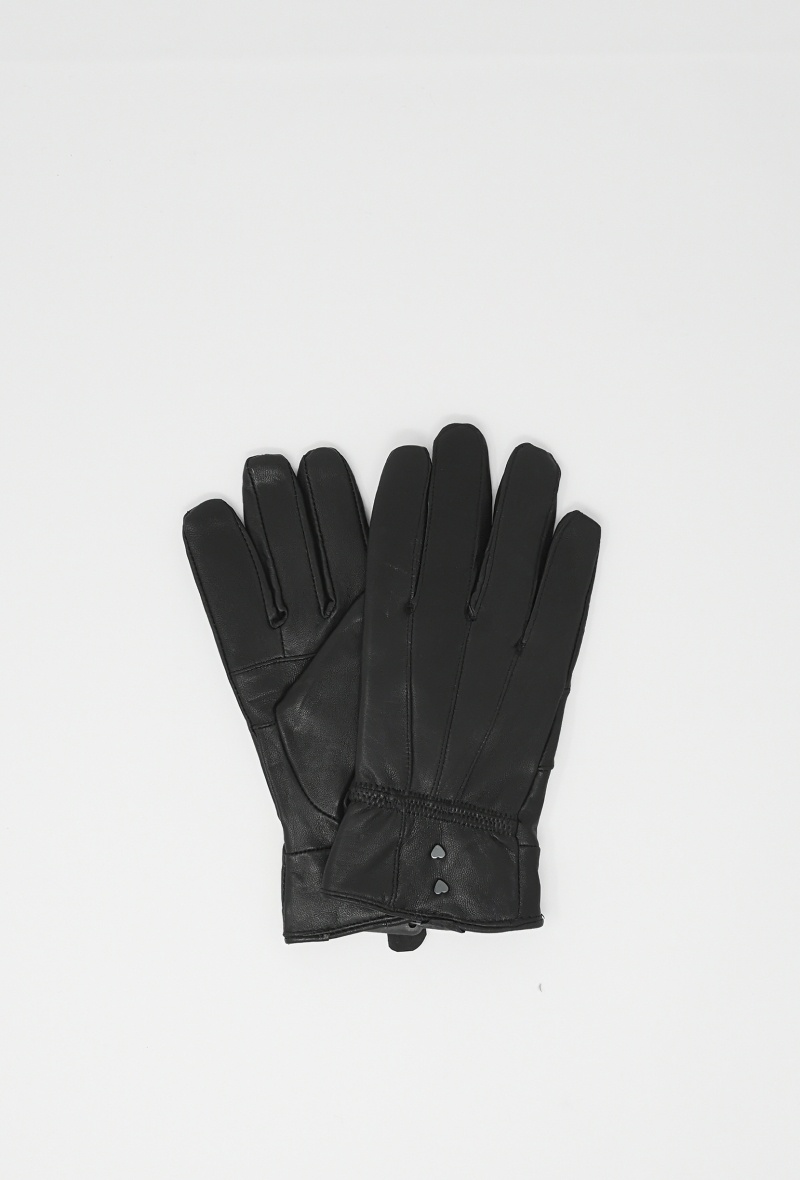 Grossiste DH DIFFUSION - Gants cuir femme coeur