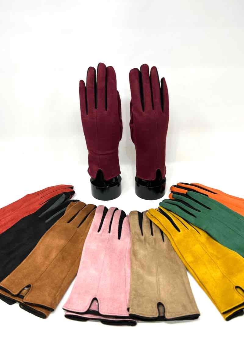 Grossiste DH DIFFUSION - Gants velours tactile Femme Doublure Fourrure