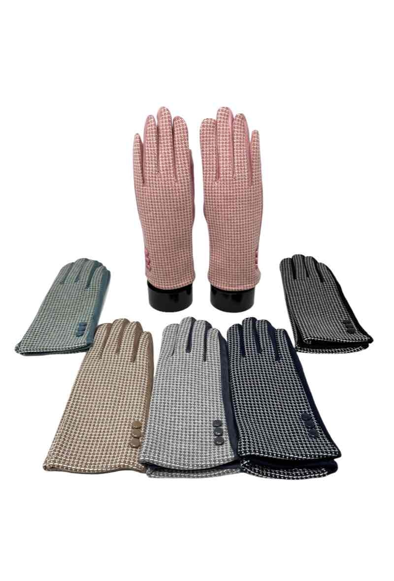 Grossiste DH DIFFUSION - Gants velours Motifs Tactile Femme Doublure Fourrure